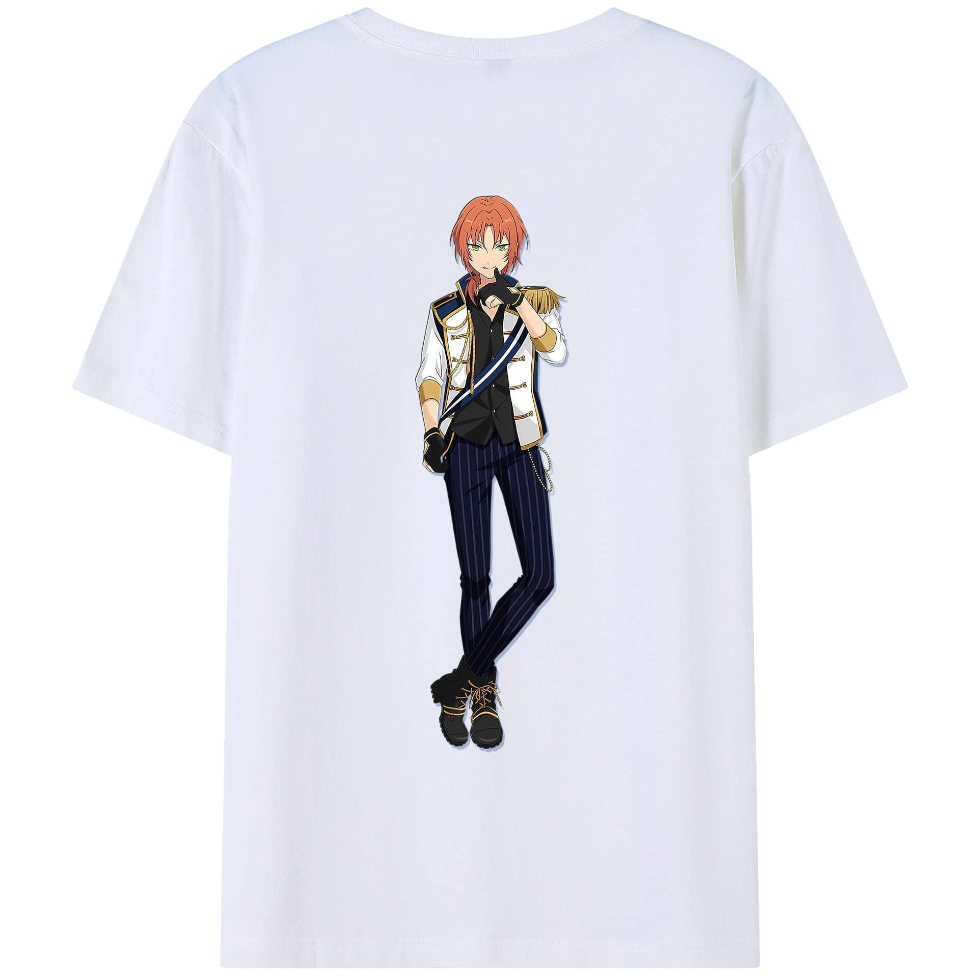 （画像用） あんさんぶるスターズ! Ensemble Stars 綿100％ メンズ半袖Tシャツ（バックプリント） 通気性