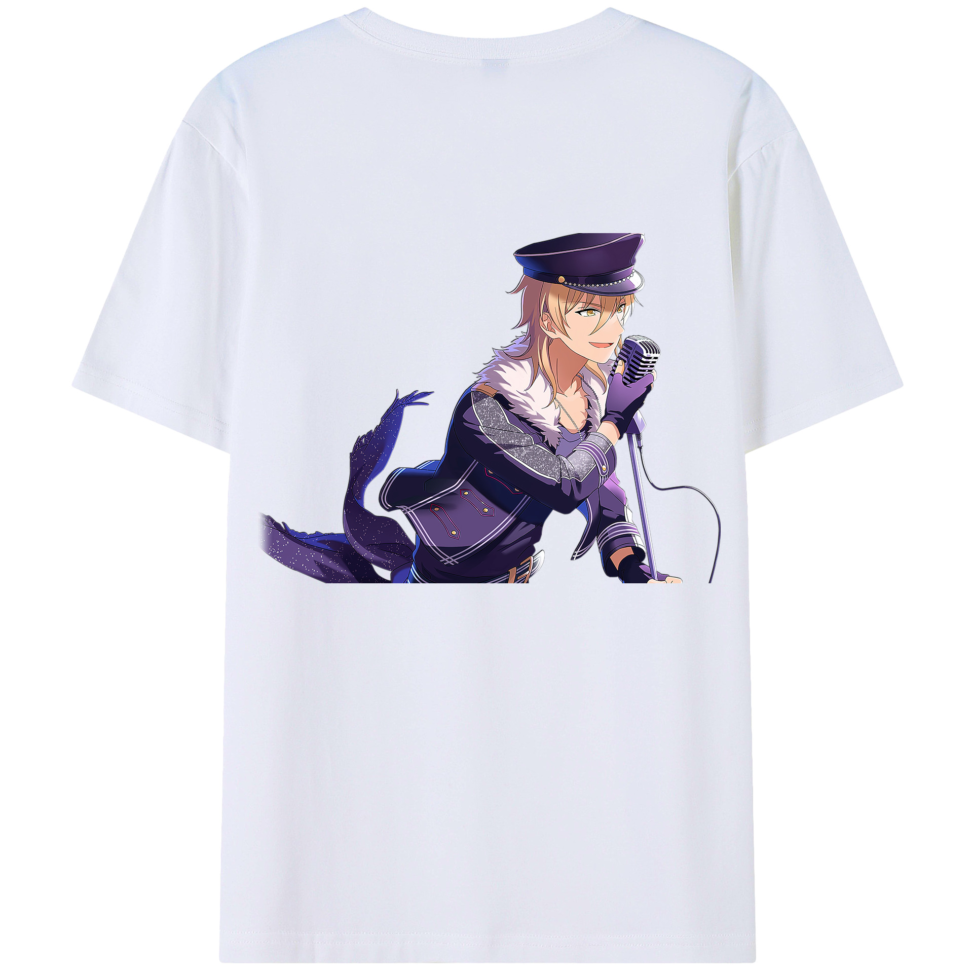 （画像用） あんさんぶるスターズ! Ensemble Stars 綿100％ メンズ半袖Tシャツ（バックプリント） 通気性