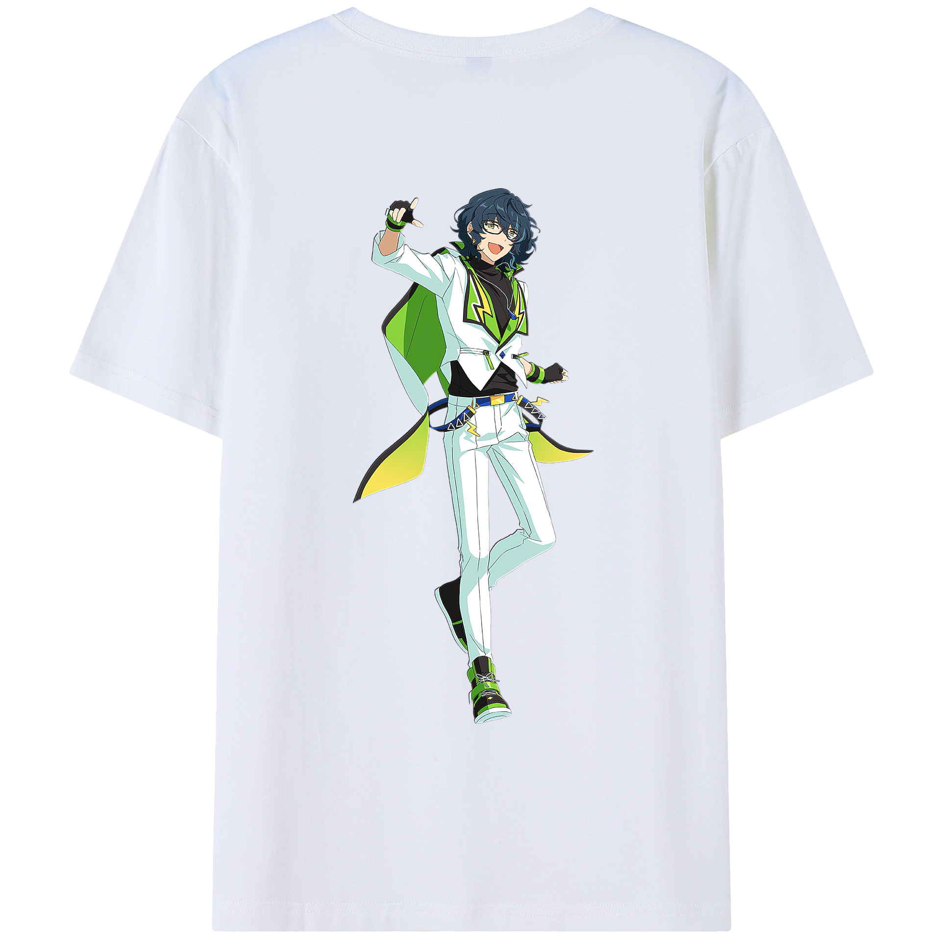 （画像用） あんさんぶるスターズ! Ensemble Stars 綿100％ メンズ半袖Tシャツ（バックプリント） 通気性