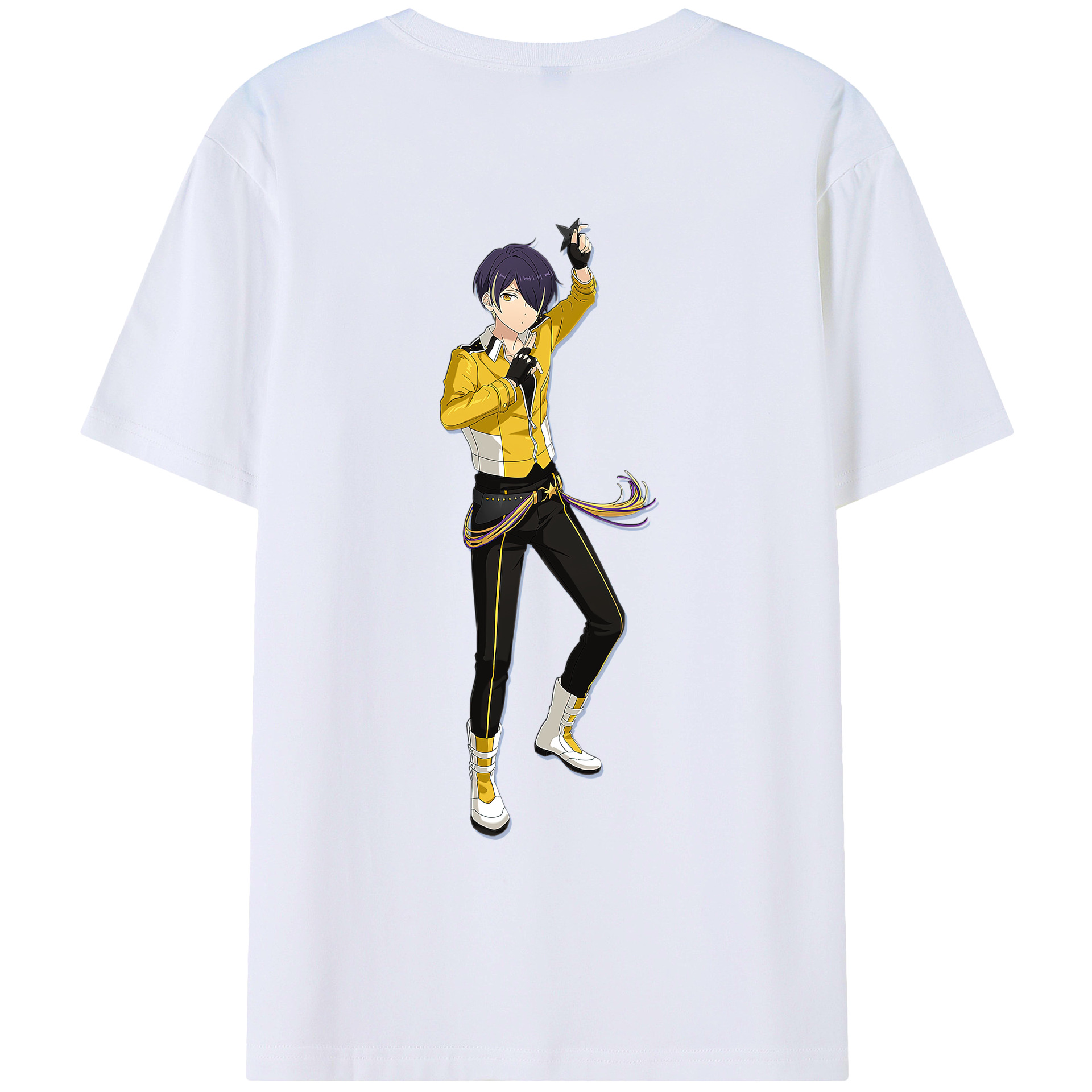 （画像用） あんさんぶるスターズ! Ensemble Stars 綿100％ メンズ半袖Tシャツ（バックプリント） 通気性