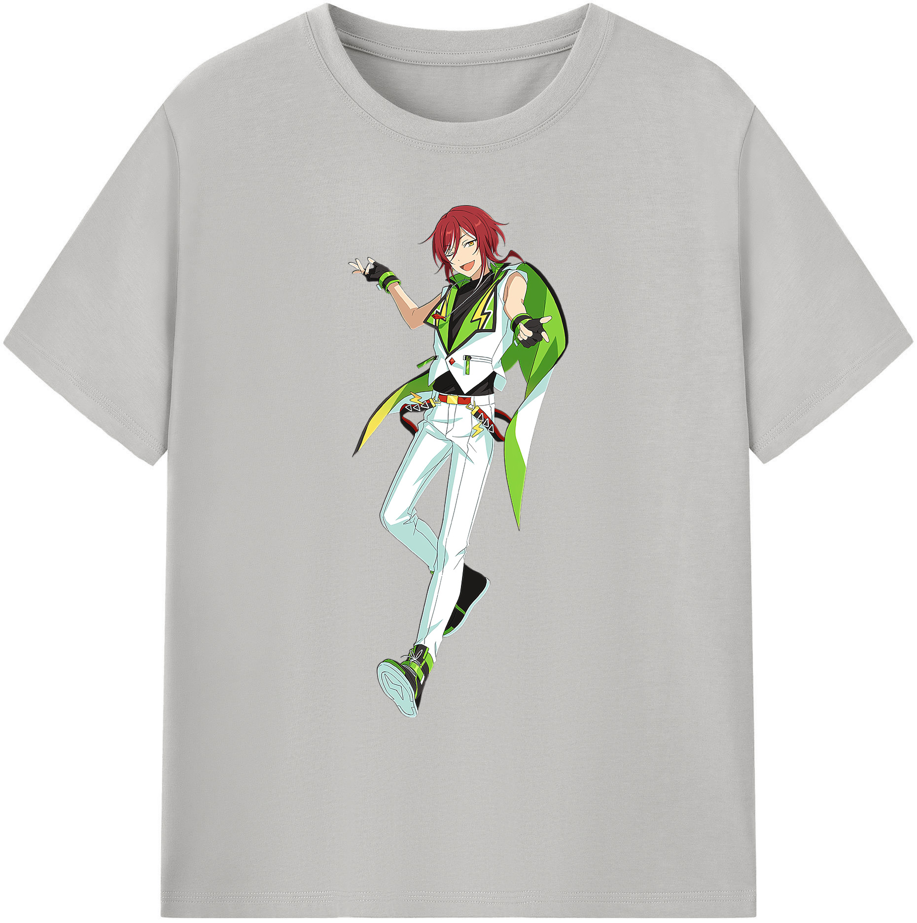 （画像用） あんさんぶるスターズ! Ensemble Stars 綿100％ メンズ半袖Tシャツ｜肌触りやわらか＆通気性