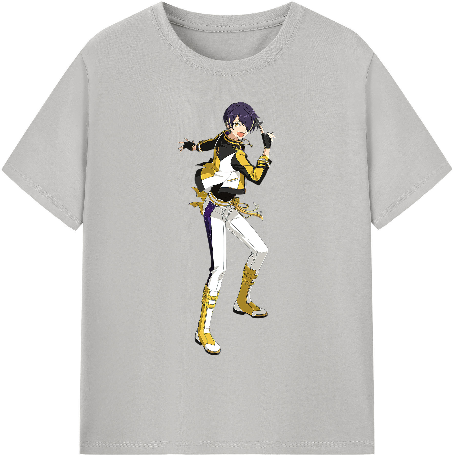 （画像用） あんさんぶるスターズ! Ensemble Stars 綿100％ メンズ半袖Tシャツ｜肌触りやわらか＆通気性