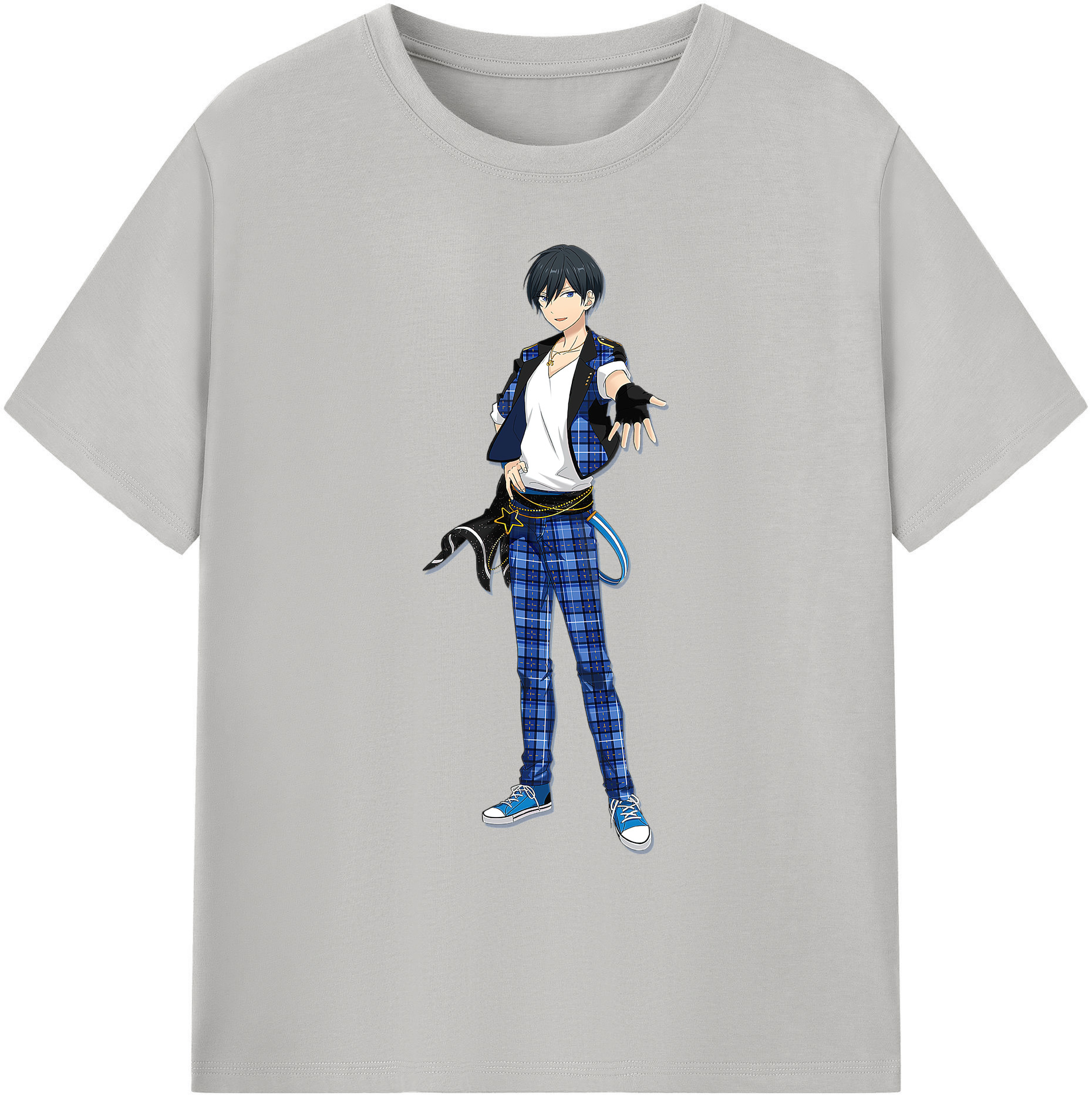 （画像用） あんさんぶるスターズ! Ensemble Stars 綿100％ メンズ半袖Tシャツ｜肌触りやわらか＆通気性