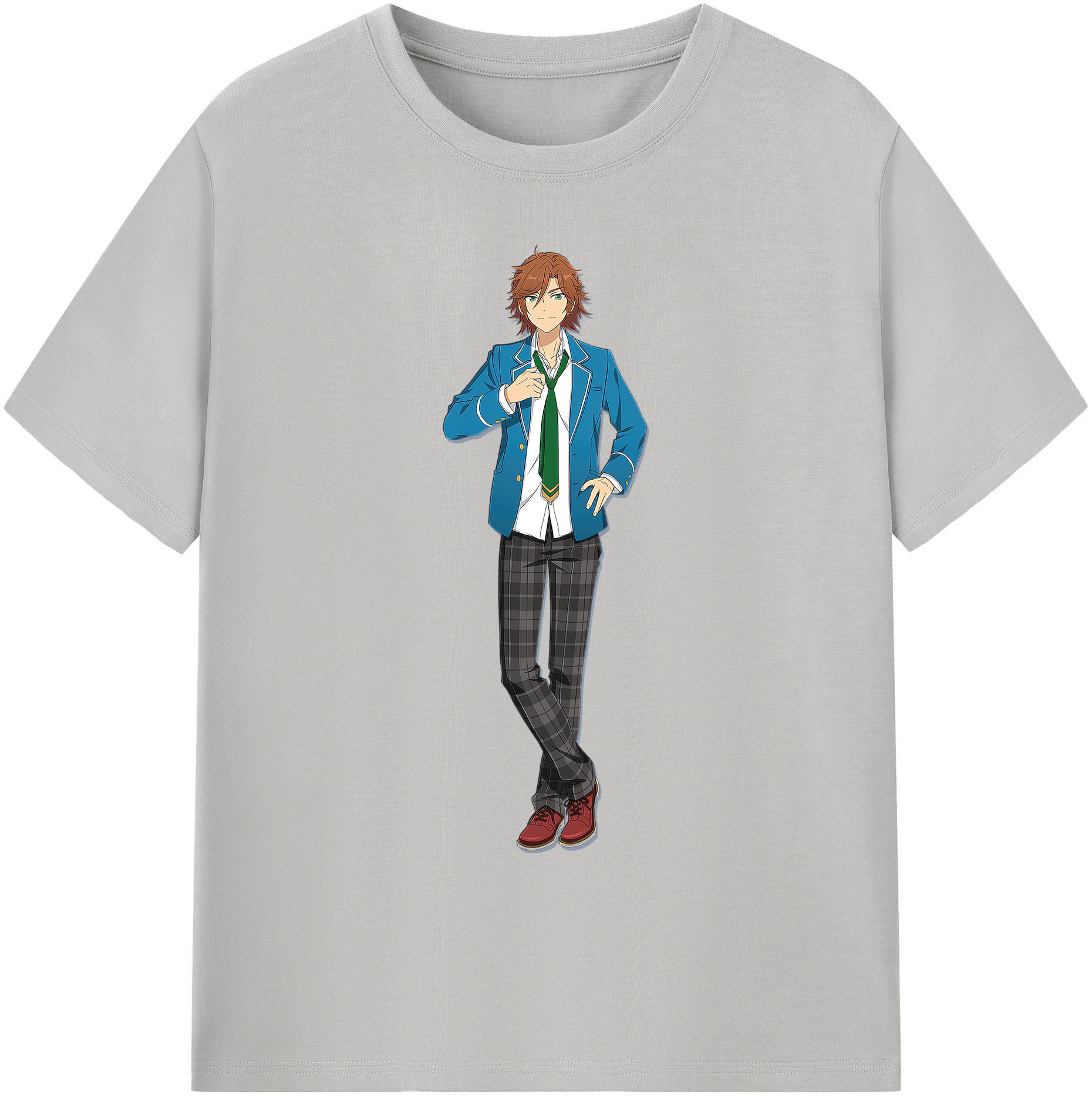 （画像用） あんさんぶるスターズ! Ensemble Stars 綿100％ メンズ半袖Tシャツ｜肌触りやわらか＆通気性