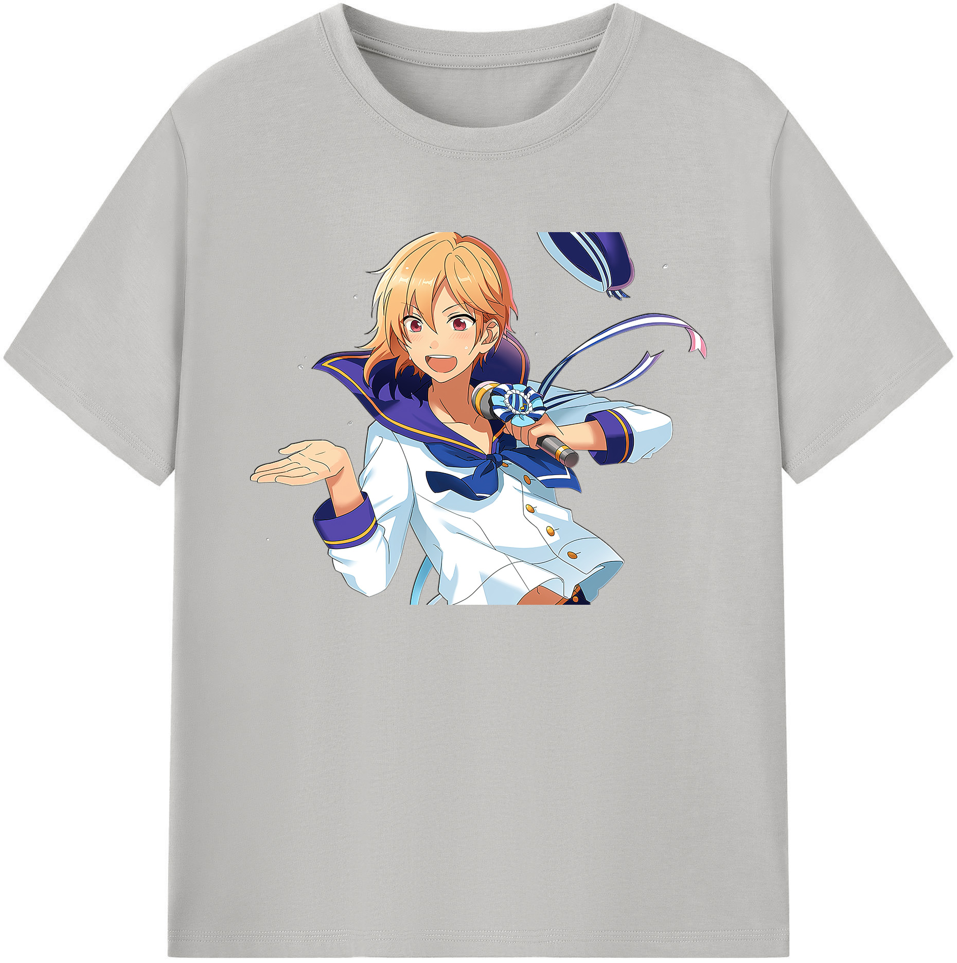 （画像用） あんさんぶるスターズ! Ensemble Stars 綿100％ メンズ半袖Tシャツ｜肌触りやわらか＆通気性
