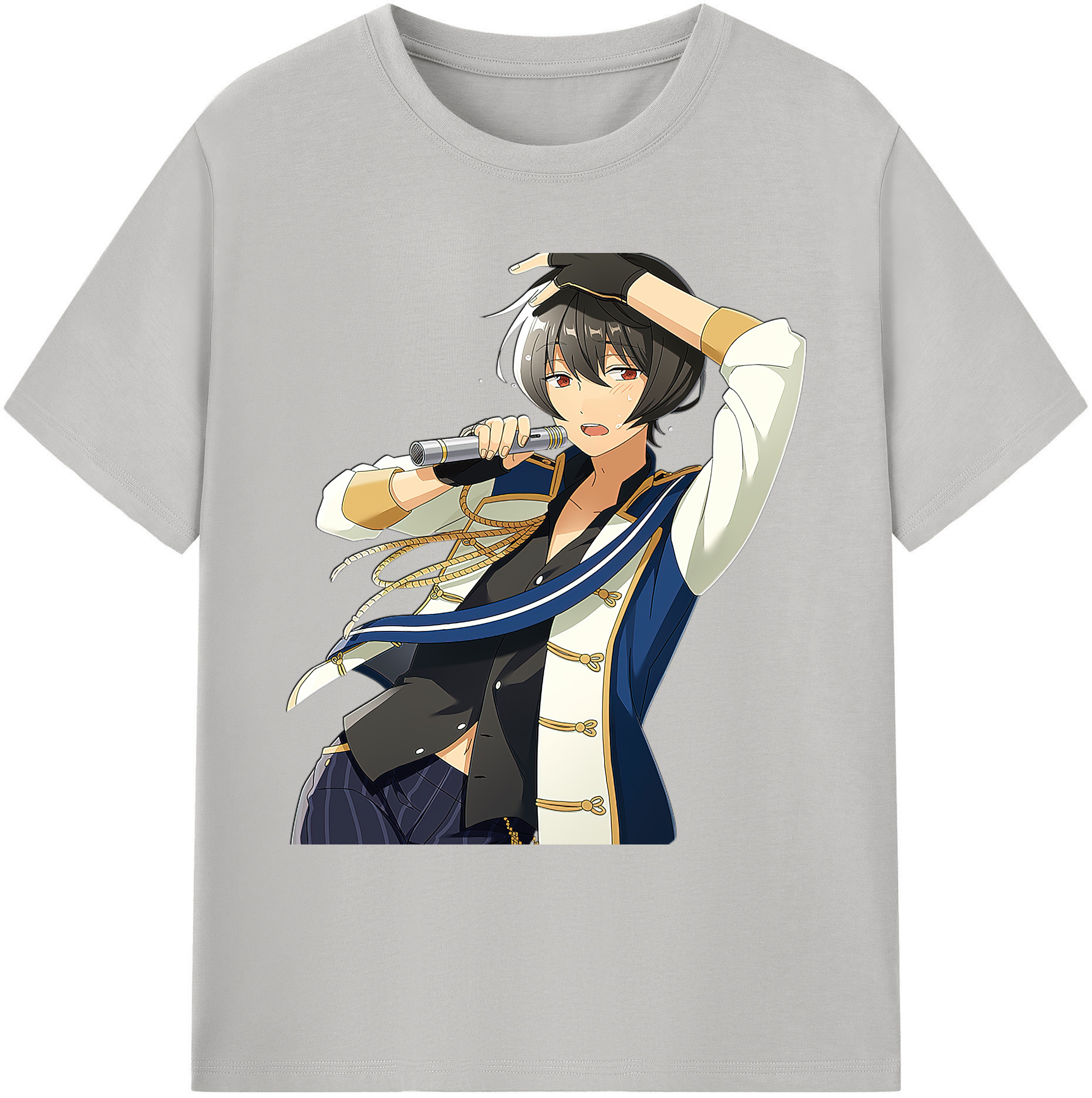（画像用） あんさんぶるスターズ! Ensemble Stars 綿100％ メンズ半袖Tシャツ｜肌触りやわらか＆通気性