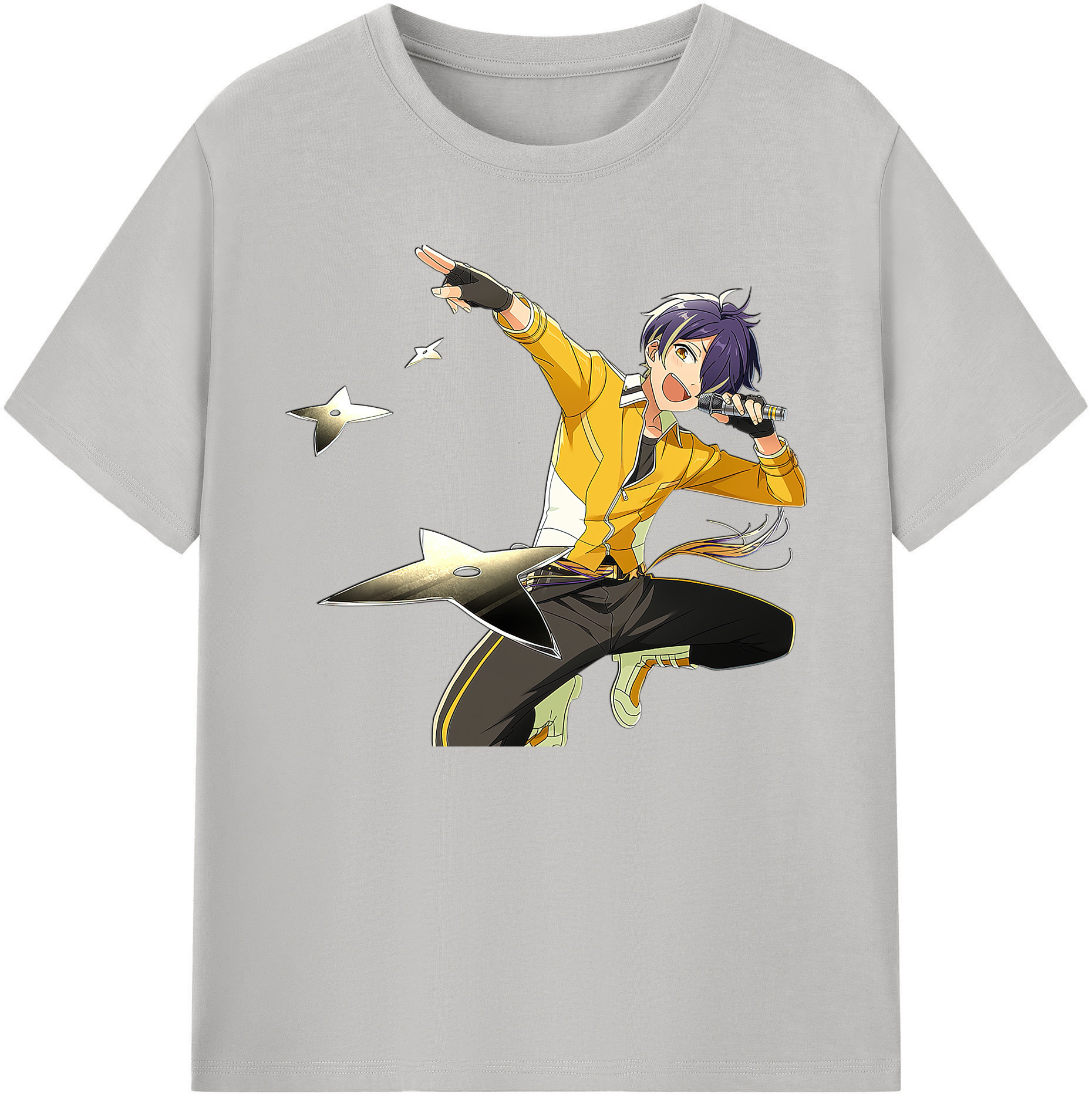 （画像用） あんさんぶるスターズ! Ensemble Stars 綿100％ メンズ半袖Tシャツ｜肌触りやわらか＆通気性