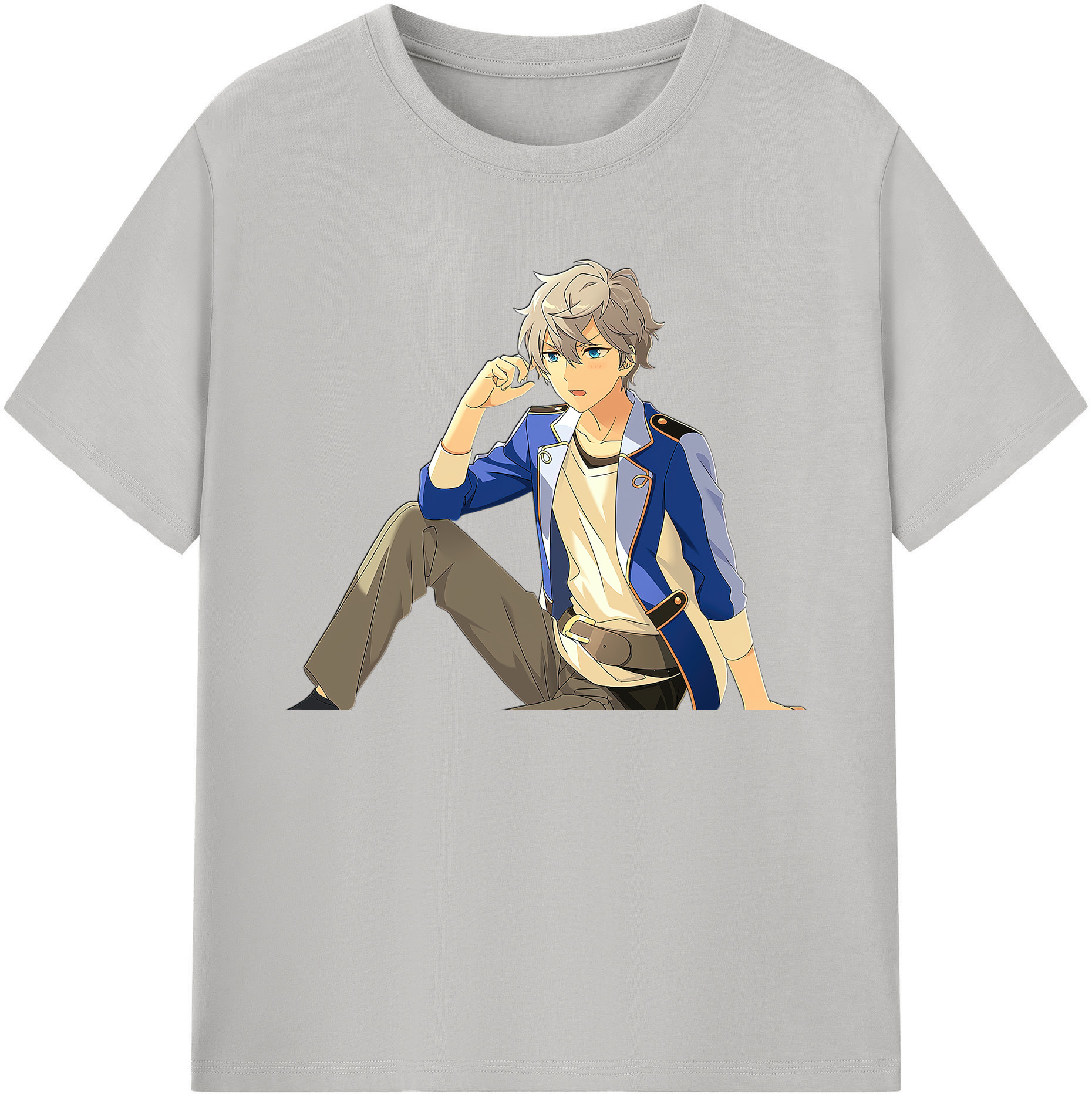 （画像用） あんさんぶるスターズ! Ensemble Stars 綿100％ メンズ半袖Tシャツ｜肌触りやわらか＆通気性