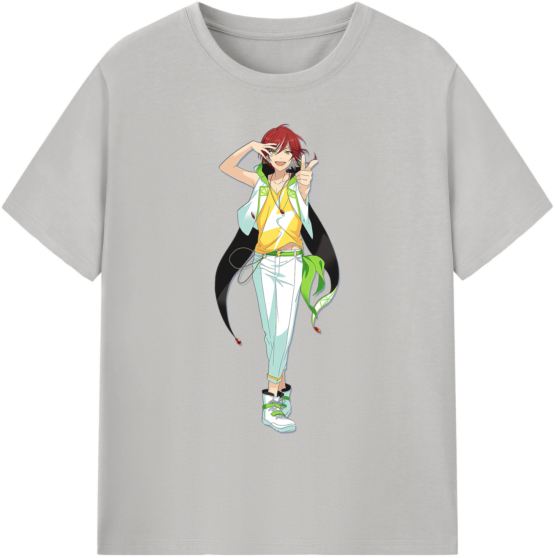 （画像用） あんさんぶるスターズ! Ensemble Stars 綿100％ メンズ半袖Tシャツ｜肌触りやわらか＆通気性