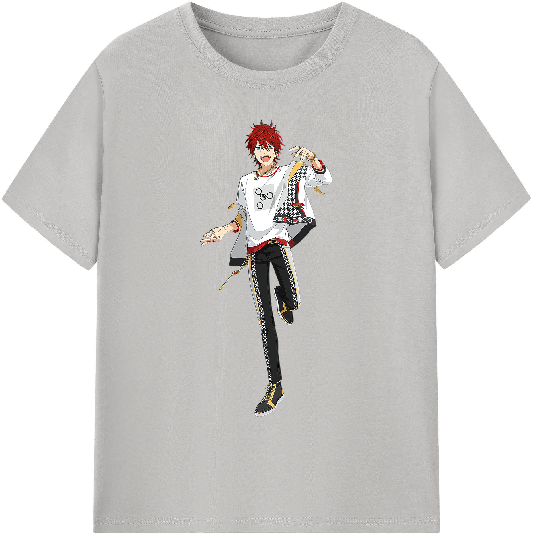 （画像用） あんさんぶるスターズ! Ensemble Stars 綿100％ メンズ半袖Tシャツ｜肌触りやわらか＆通気性