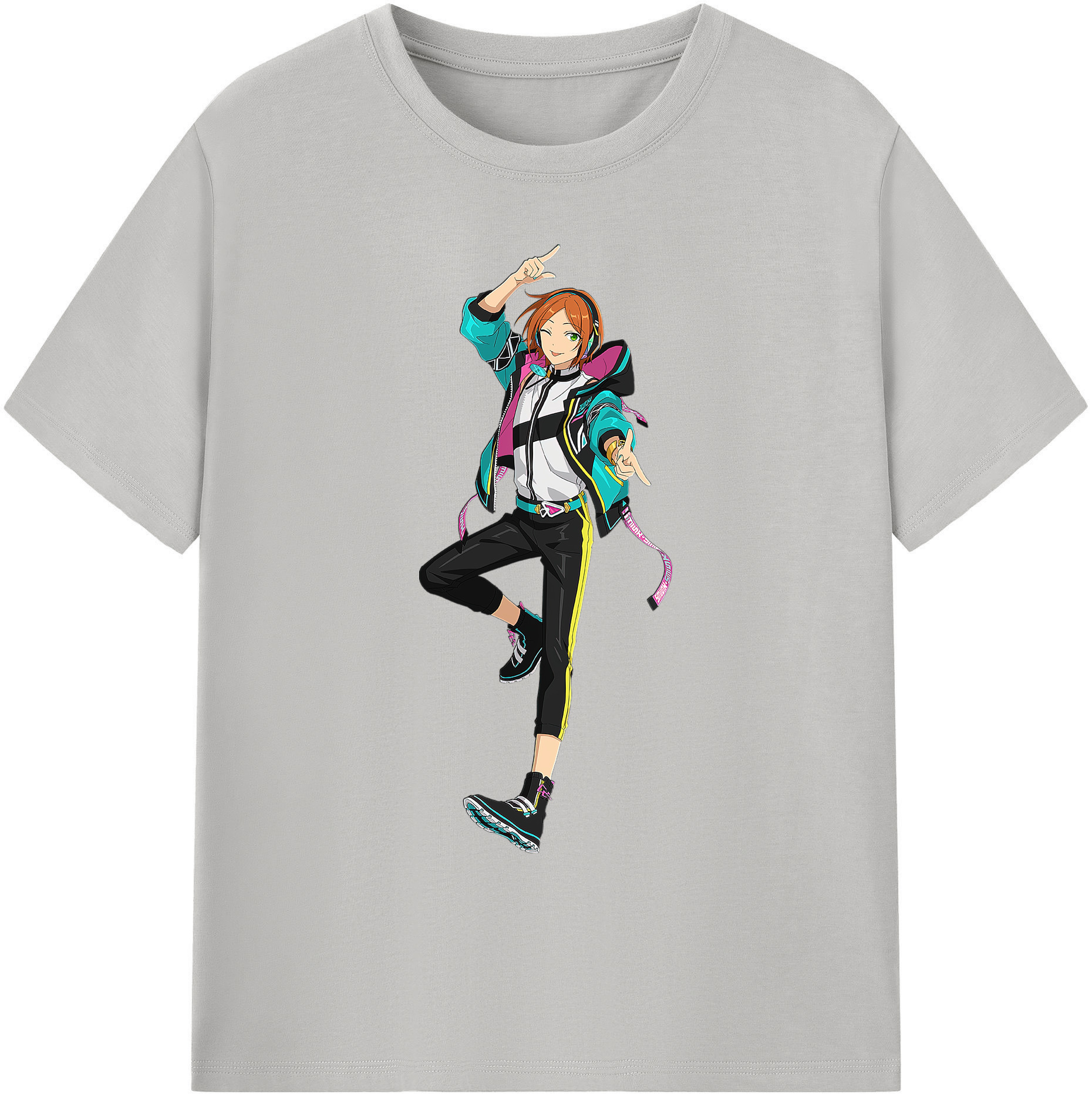 （画像用） あんさんぶるスターズ! Ensemble Stars 綿100％ メンズ半袖Tシャツ｜肌触りやわらか＆通気性