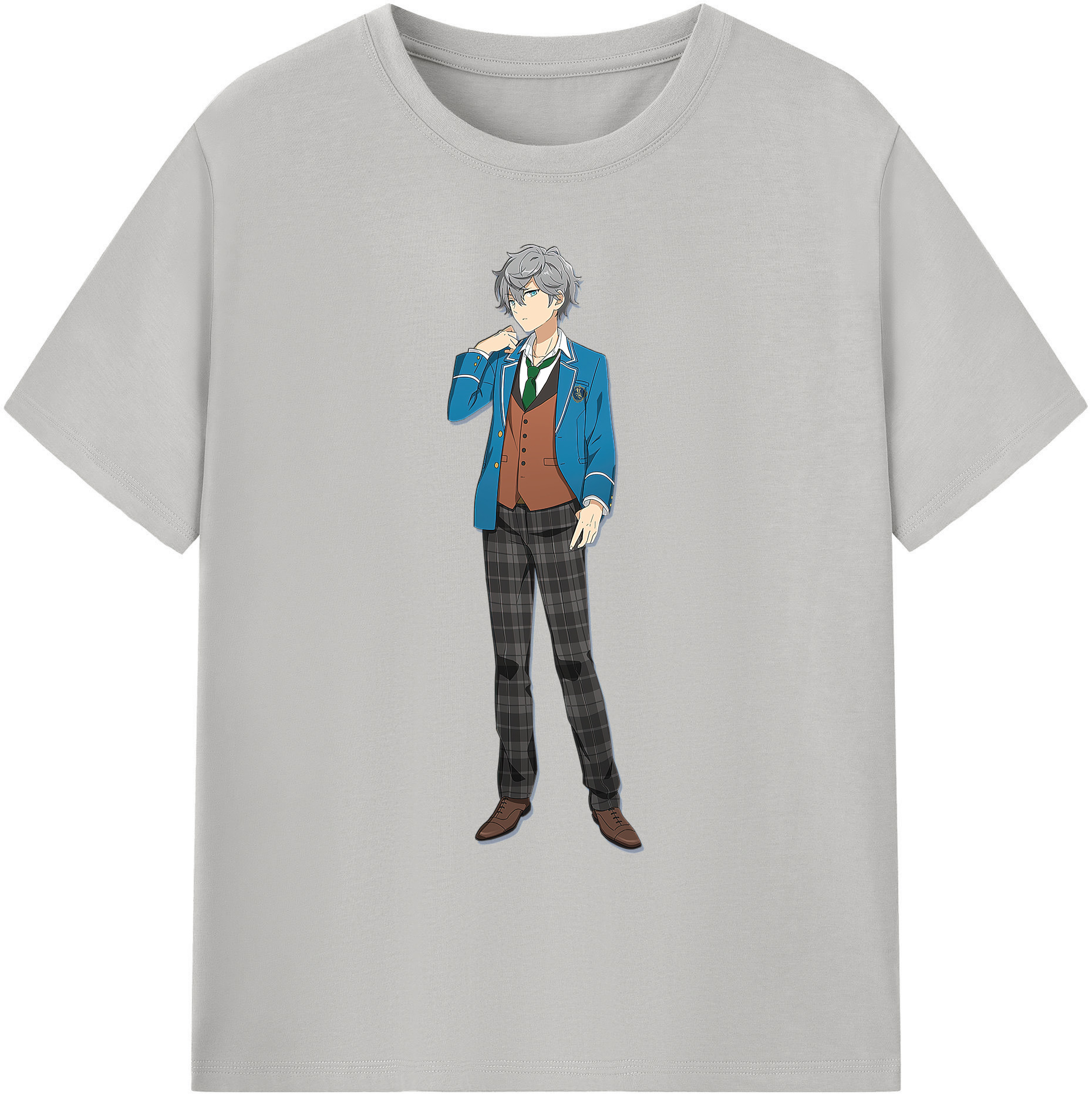 （画像用） あんさんぶるスターズ! Ensemble Stars 綿100％ メンズ半袖Tシャツ｜肌触りやわらか＆通気性