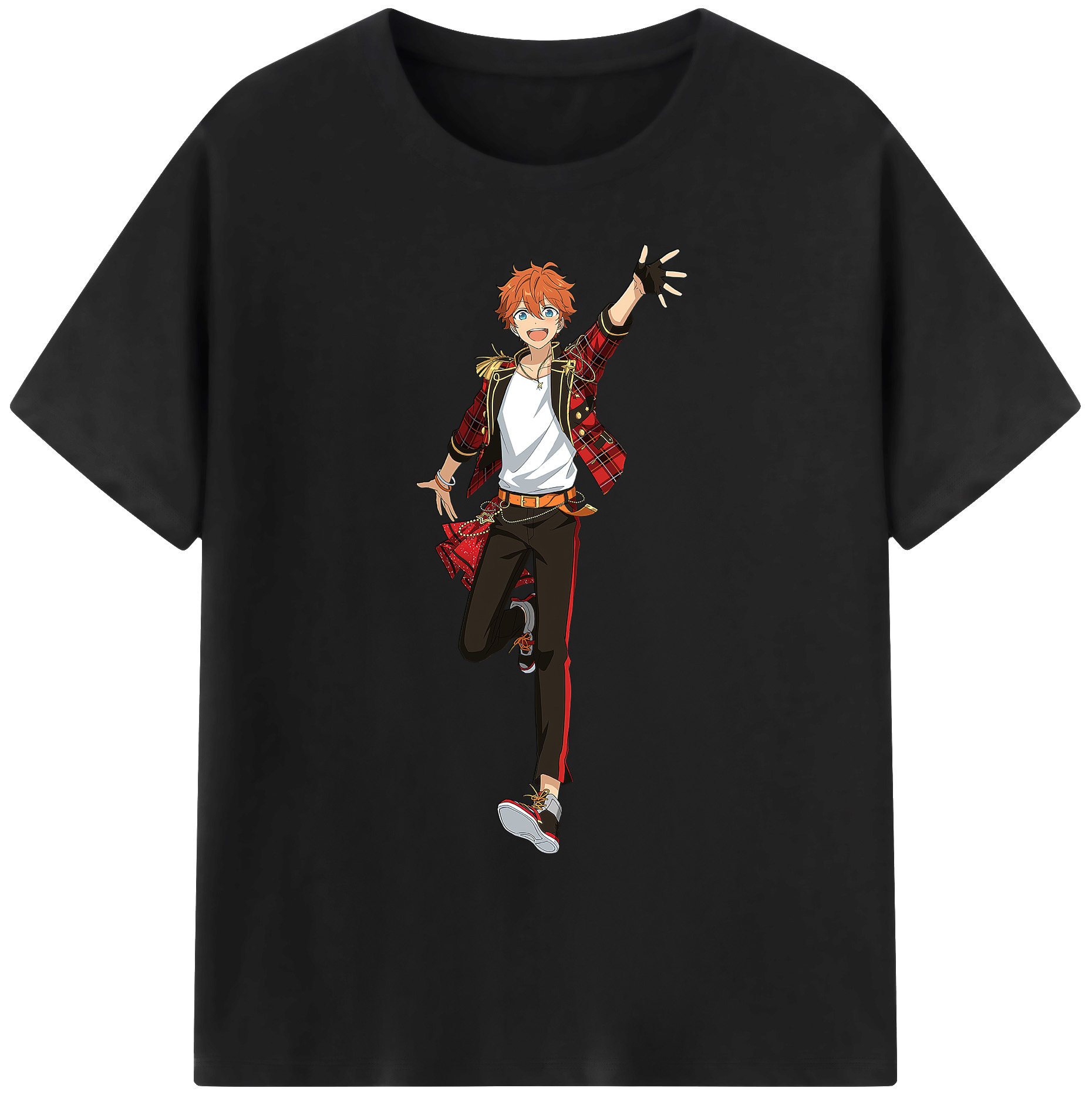（画像用） あんさんぶるスターズ! Ensemble Stars 綿100％ メンズ半袖Tシャツ｜肌触りやわらか＆通気性