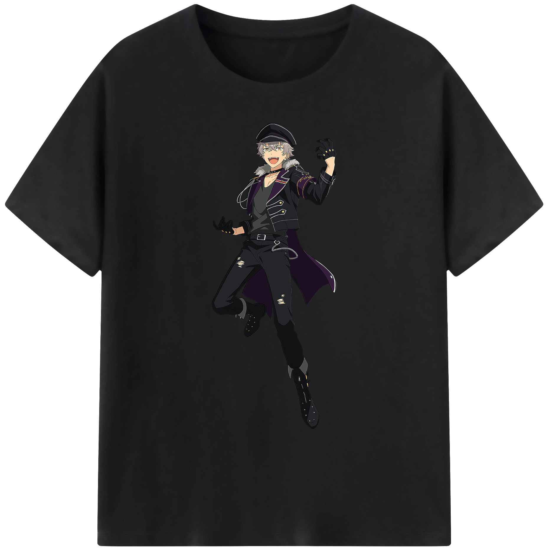 （画像用） あんさんぶるスターズ! Ensemble Stars 綿100％ メンズ半袖Tシャツ｜肌触りやわらか＆通気性