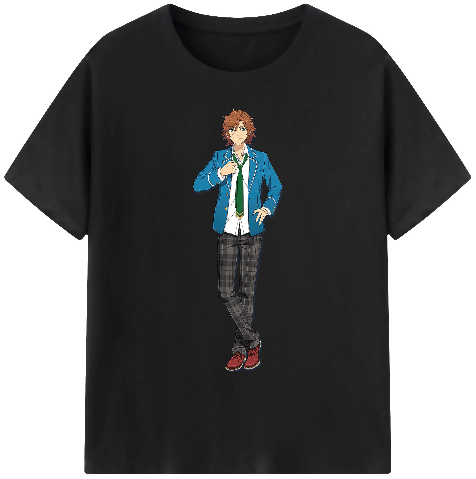 （画像用） あんさんぶるスターズ! Ensemble Stars 綿100％ メンズ半袖Tシャツ｜肌触りやわらか＆通気性