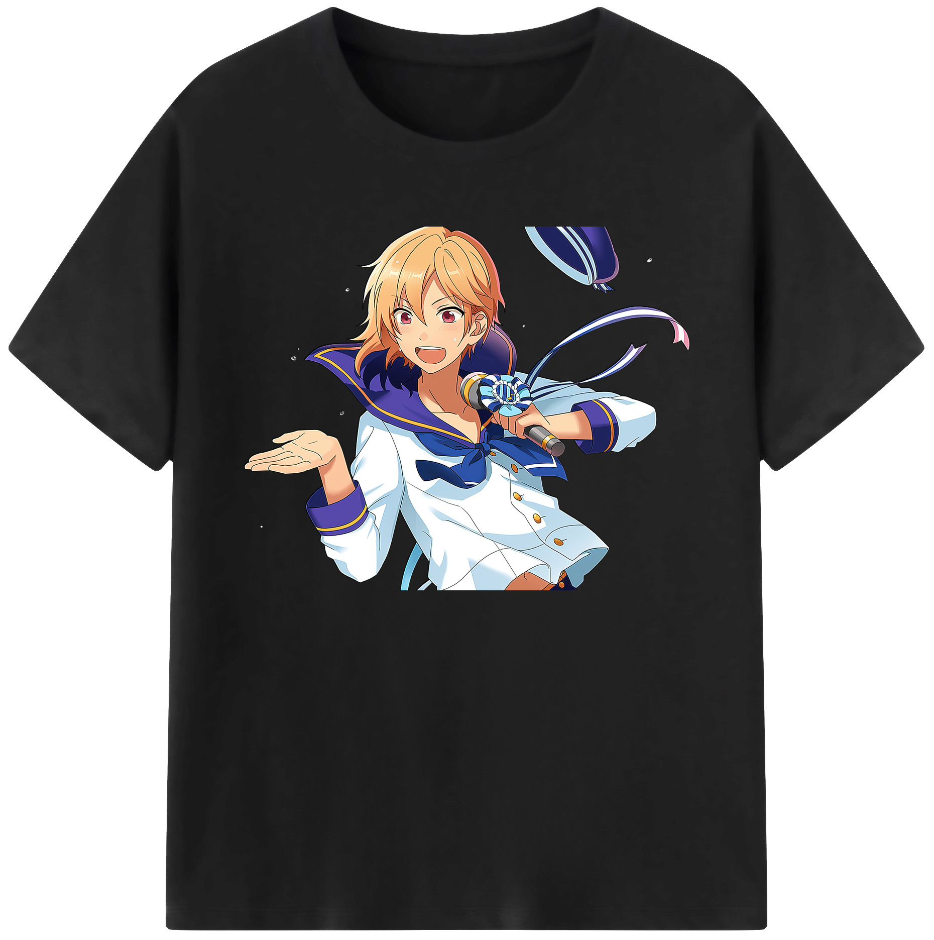 （画像用） あんさんぶるスターズ! Ensemble Stars 綿100％ メンズ半袖Tシャツ｜肌触りやわらか＆通気性