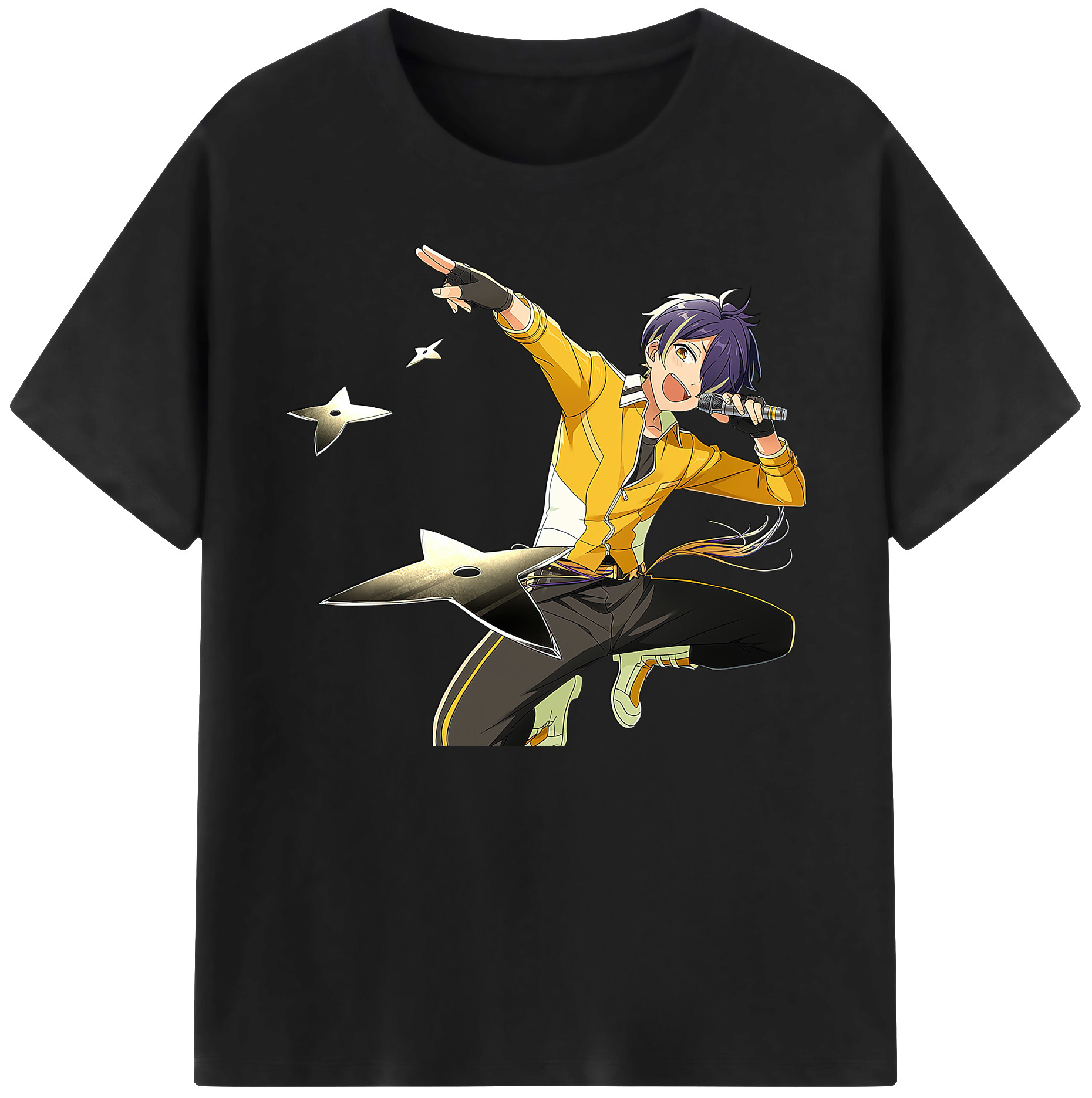 （画像用） あんさんぶるスターズ! Ensemble Stars 綿100％ メンズ半袖Tシャツ｜肌触りやわらか＆通気性