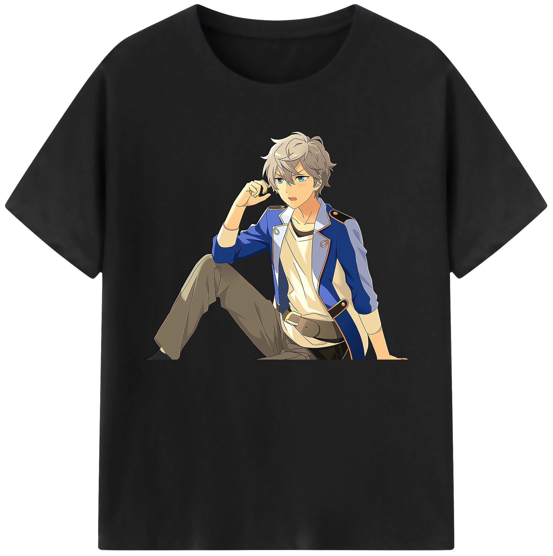 （画像用） あんさんぶるスターズ! Ensemble Stars 綿100％ メンズ半袖Tシャツ｜肌触りやわらか＆通気性