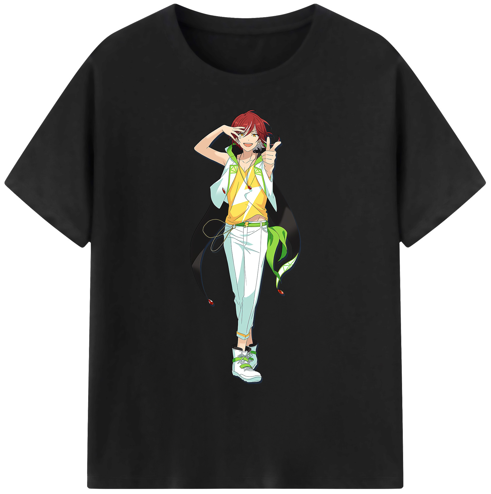 （画像用） あんさんぶるスターズ! Ensemble Stars 綿100％ メンズ半袖Tシャツ｜肌触りやわらか＆通気性