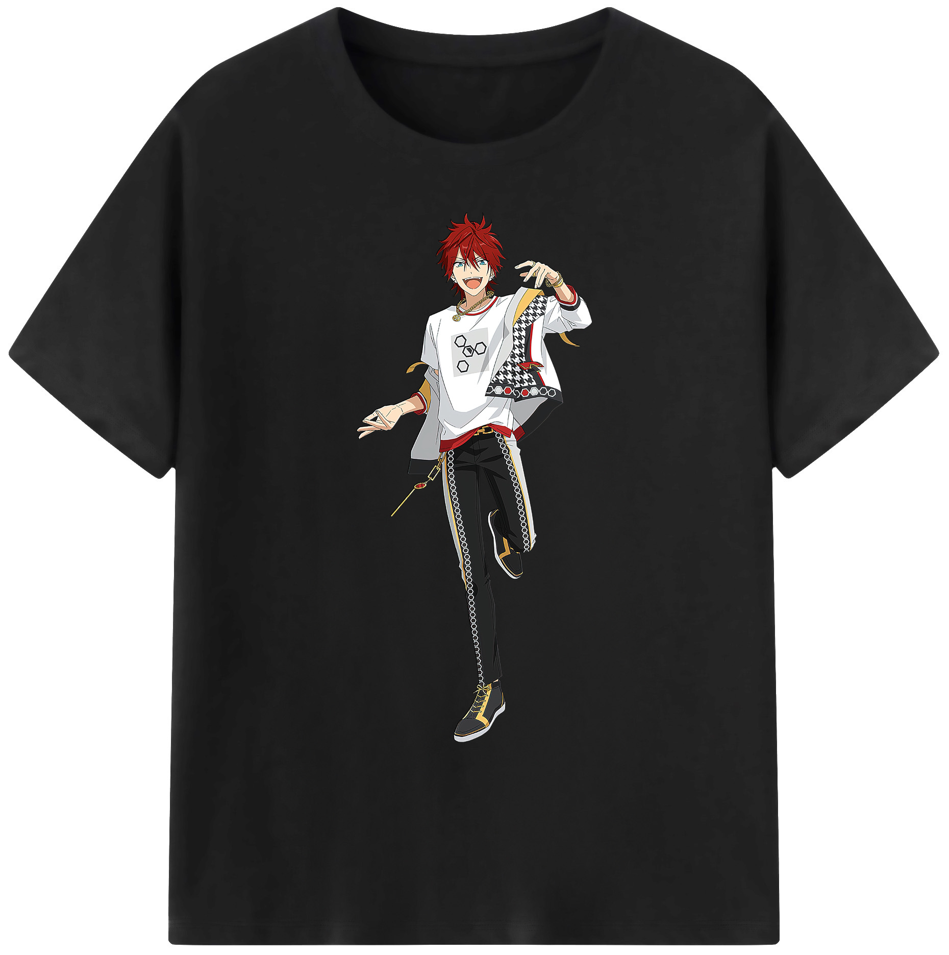 （画像用） あんさんぶるスターズ! Ensemble Stars 綿100％ メンズ半袖Tシャツ｜肌触りやわらか＆通気性