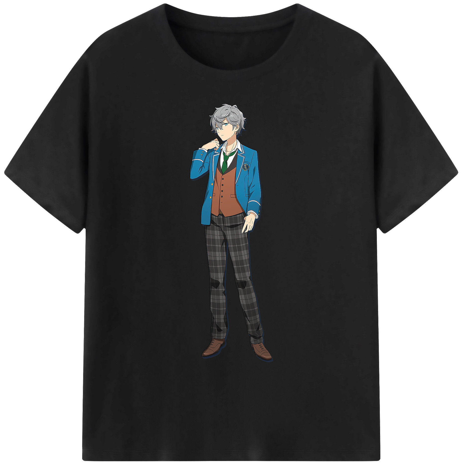 （画像用） あんさんぶるスターズ! Ensemble Stars 綿100％ メンズ半袖Tシャツ｜肌触りやわらか＆通気性