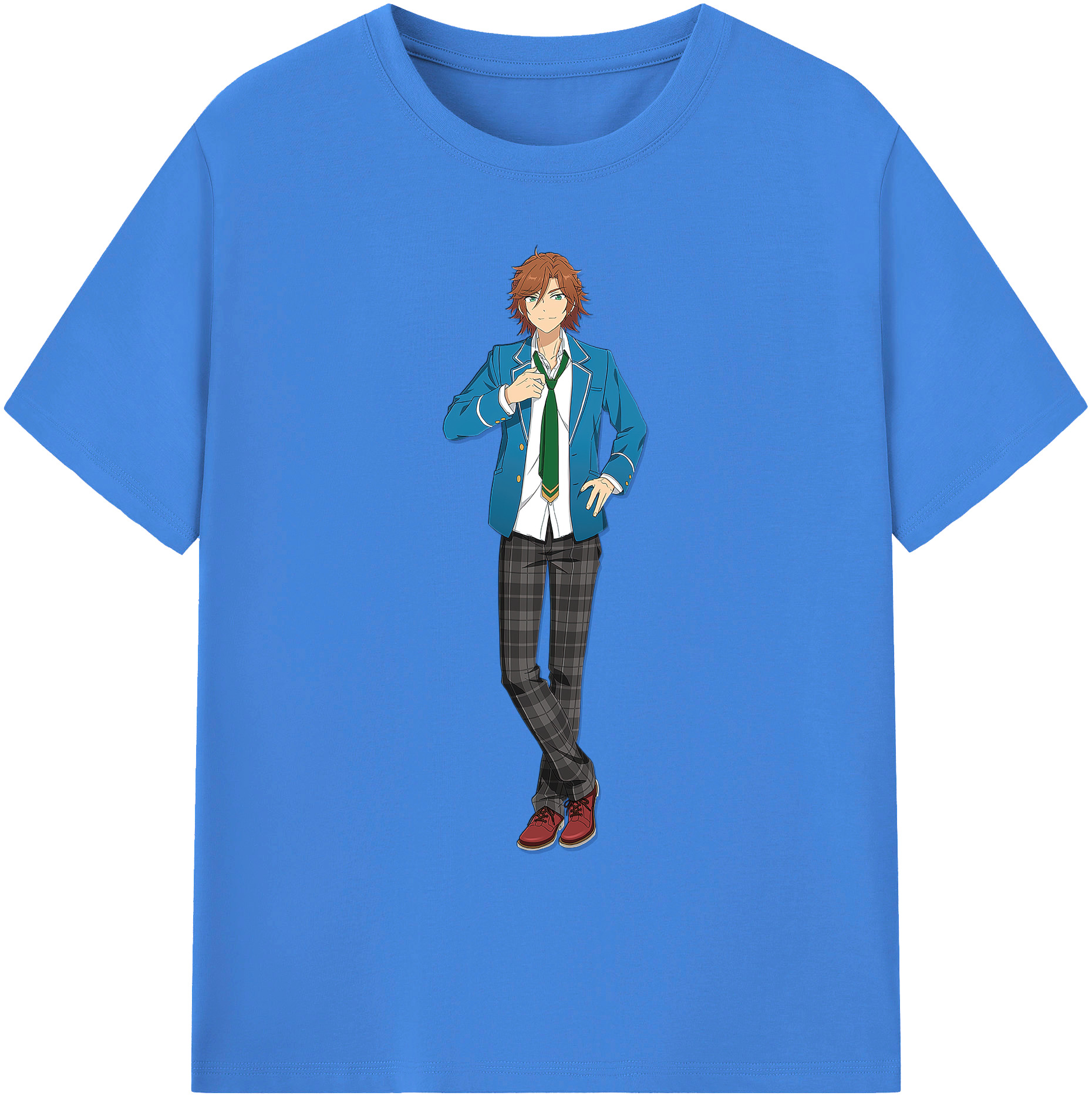 （画像用） あんさんぶるスターズ! Ensemble Stars 綿100％ メンズ半袖Tシャツ｜肌触りやわらか＆通気性