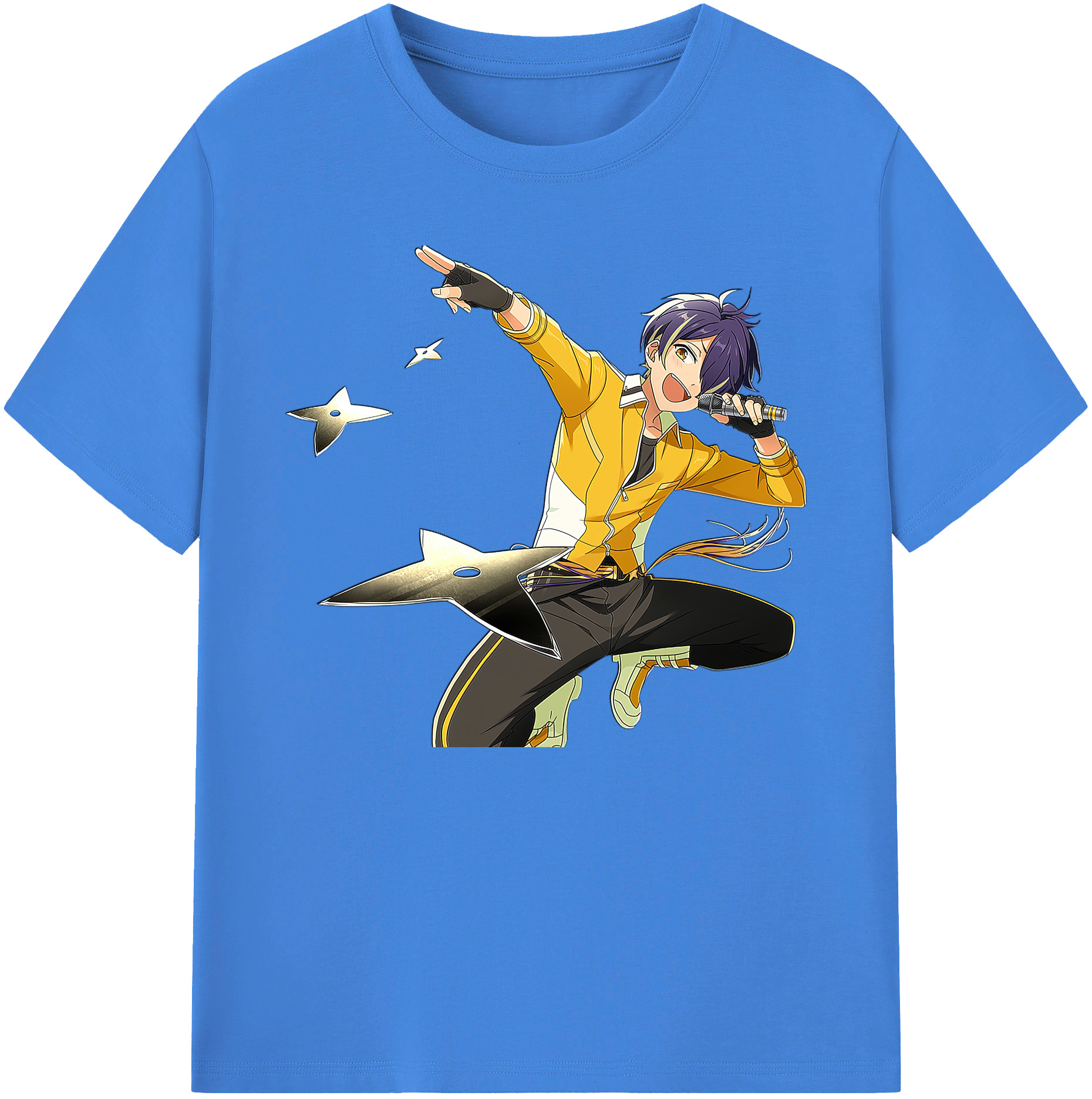（画像用） あんさんぶるスターズ! Ensemble Stars 綿100％ メンズ半袖Tシャツ｜肌触りやわらか＆通気性