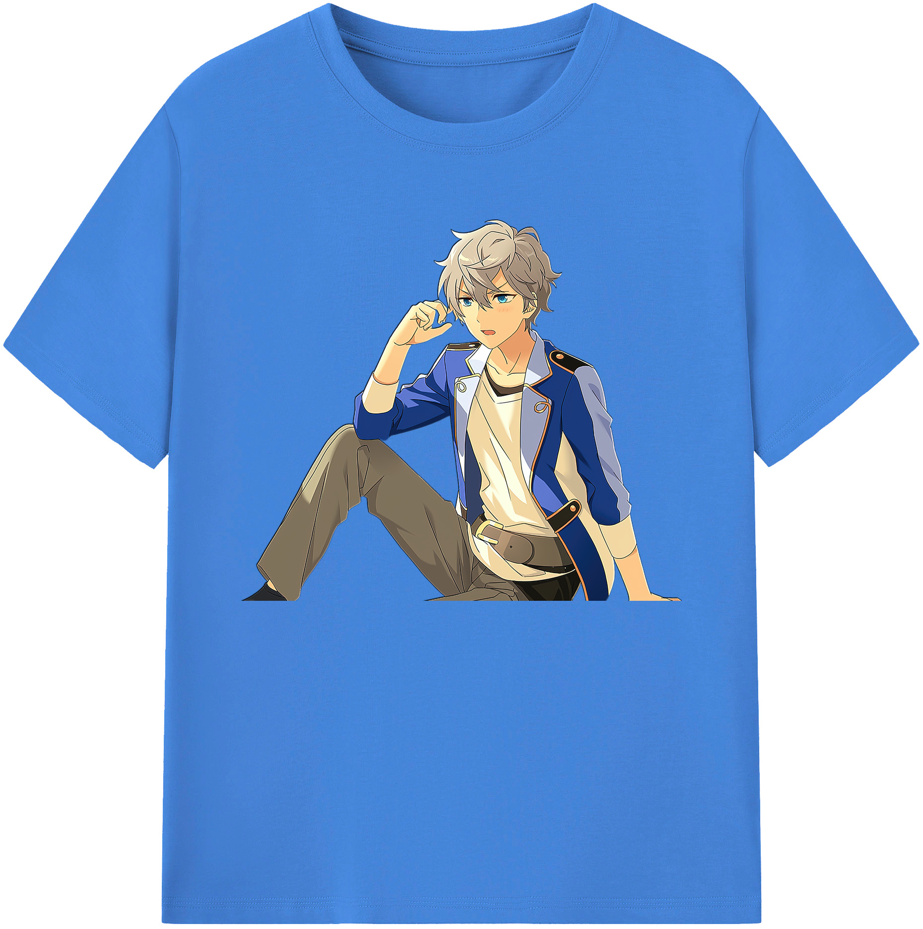 （画像用） あんさんぶるスターズ! Ensemble Stars 綿100％ メンズ半袖Tシャツ｜肌触りやわらか＆通気性