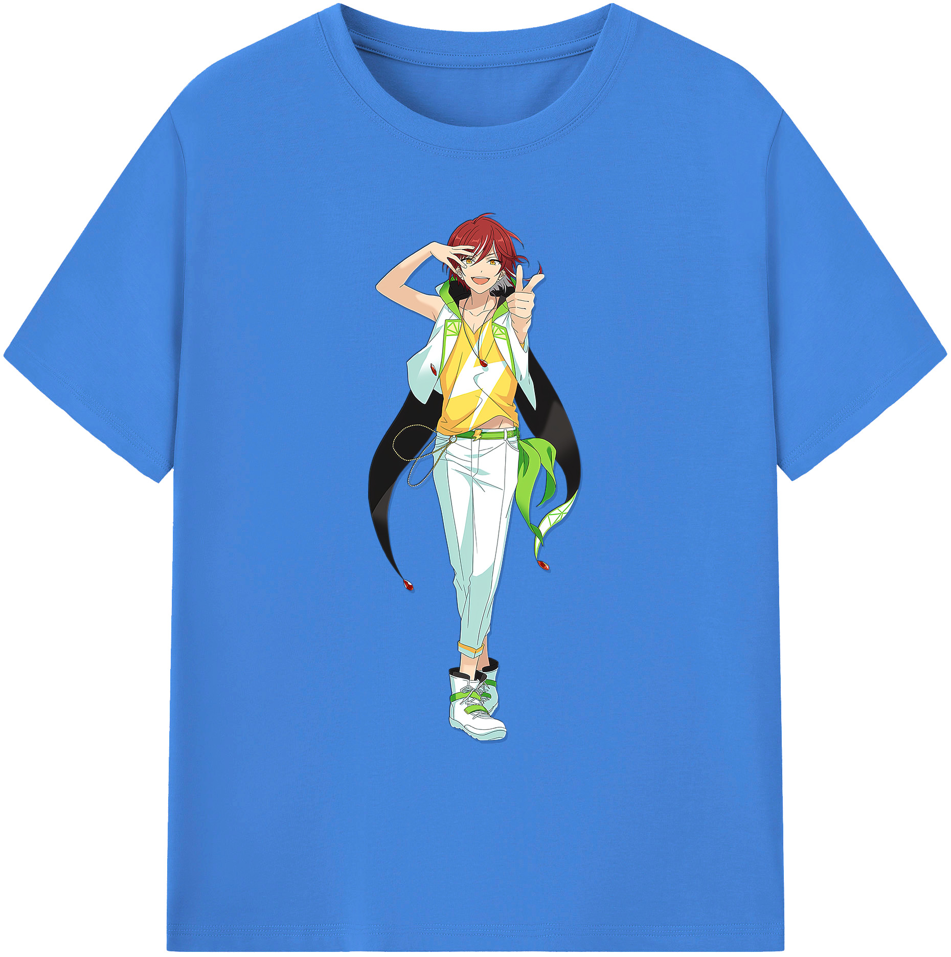 （画像用） あんさんぶるスターズ! Ensemble Stars 綿100％ メンズ半袖Tシャツ｜肌触りやわらか＆通気性