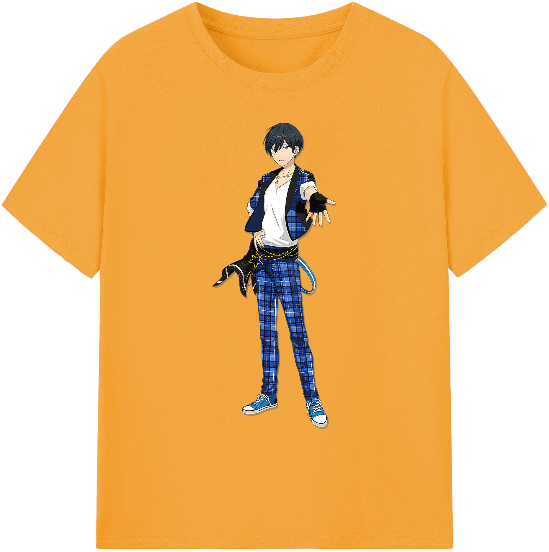 （画像用） あんさんぶるスターズ! Ensemble Stars 綿100％ メンズ半袖Tシャツ｜肌触りやわらか＆通気性