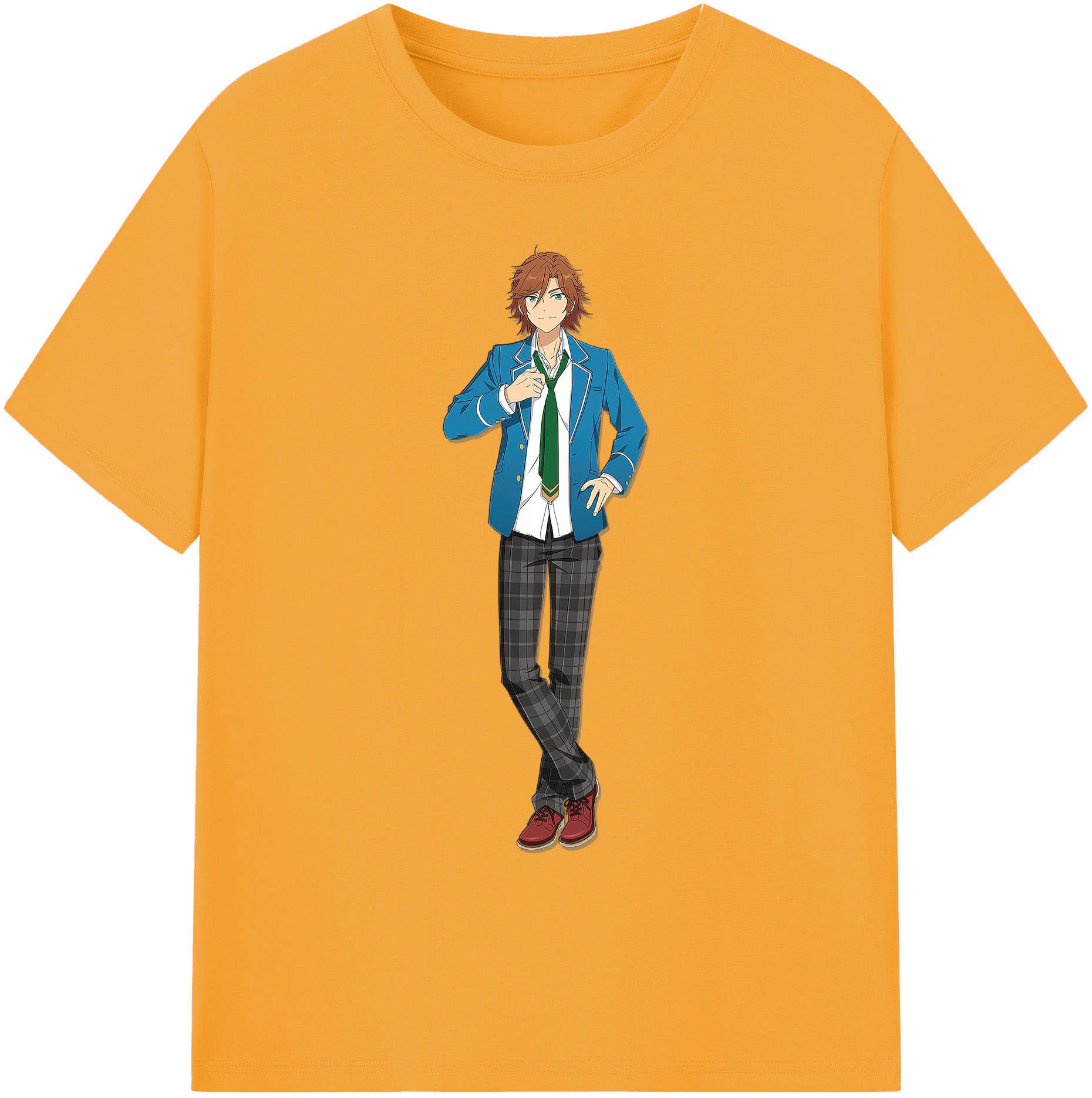 （画像用） あんさんぶるスターズ! Ensemble Stars 綿100％ メンズ半袖Tシャツ｜肌触りやわらか＆通気性