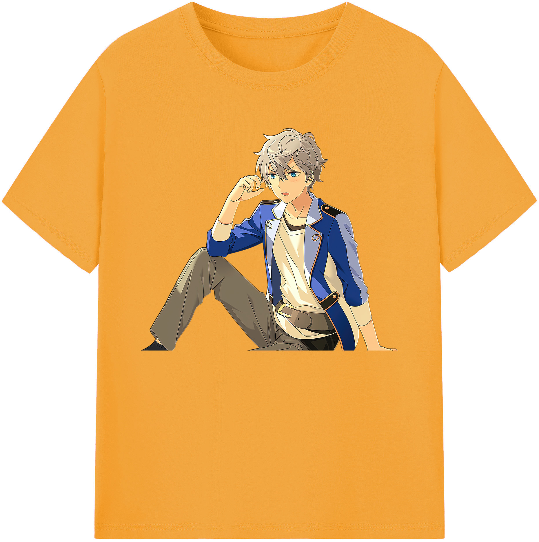（画像用） あんさんぶるスターズ! Ensemble Stars 綿100％ メンズ半袖Tシャツ｜肌触りやわらか＆通気性
