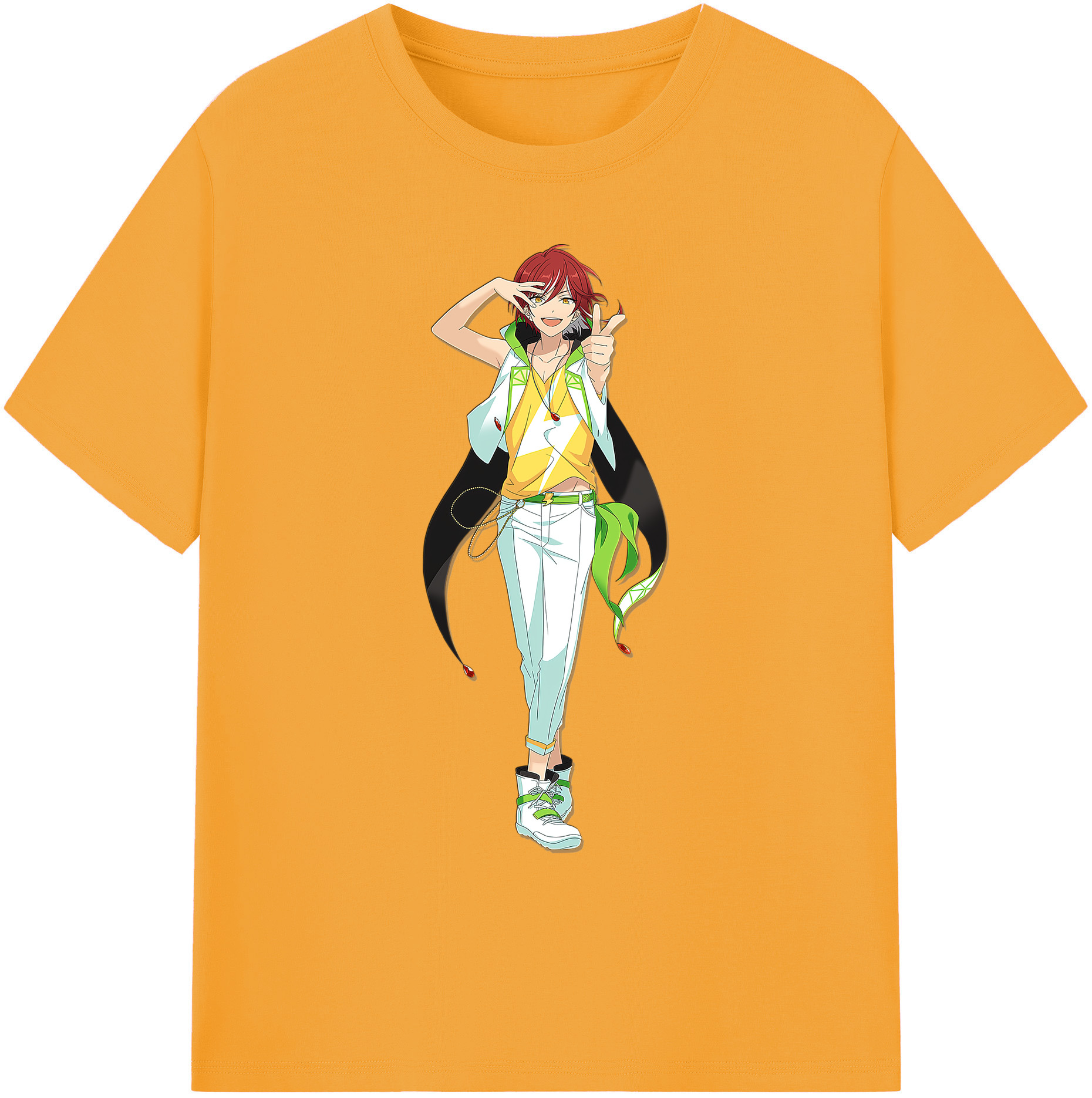 （画像用） あんさんぶるスターズ! Ensemble Stars 綿100％ メンズ半袖Tシャツ｜肌触りやわらか＆通気性