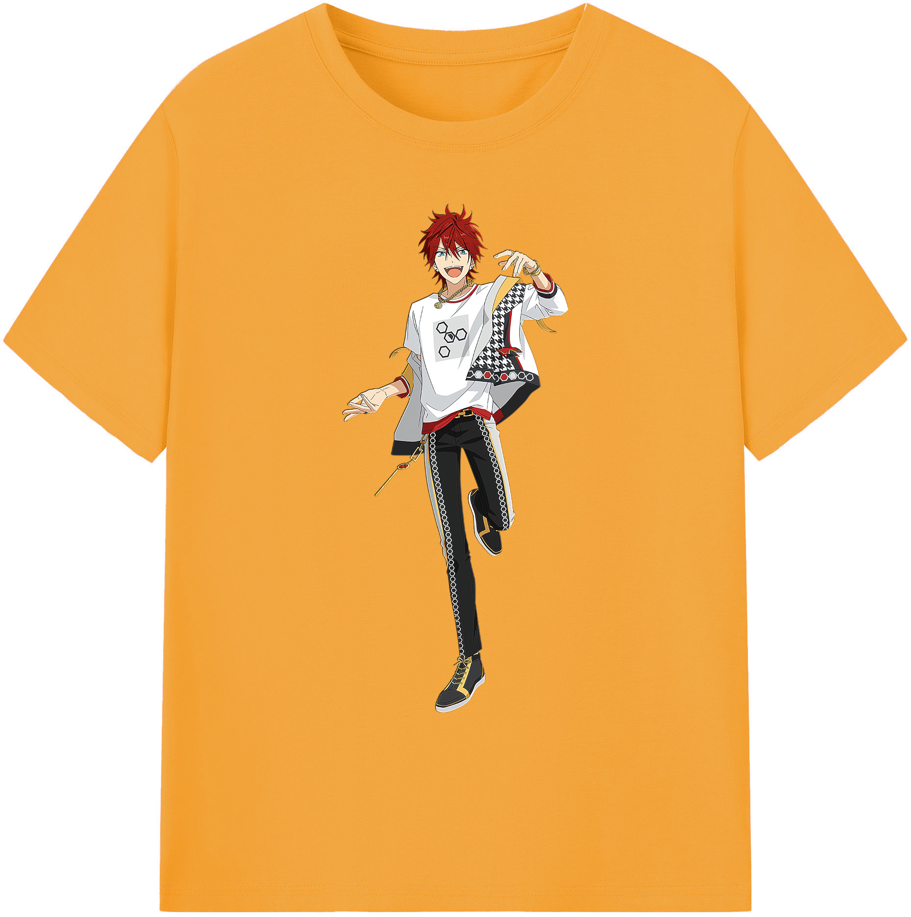 （画像用） あんさんぶるスターズ! Ensemble Stars 綿100％ メンズ半袖Tシャツ｜肌触りやわらか＆通気性