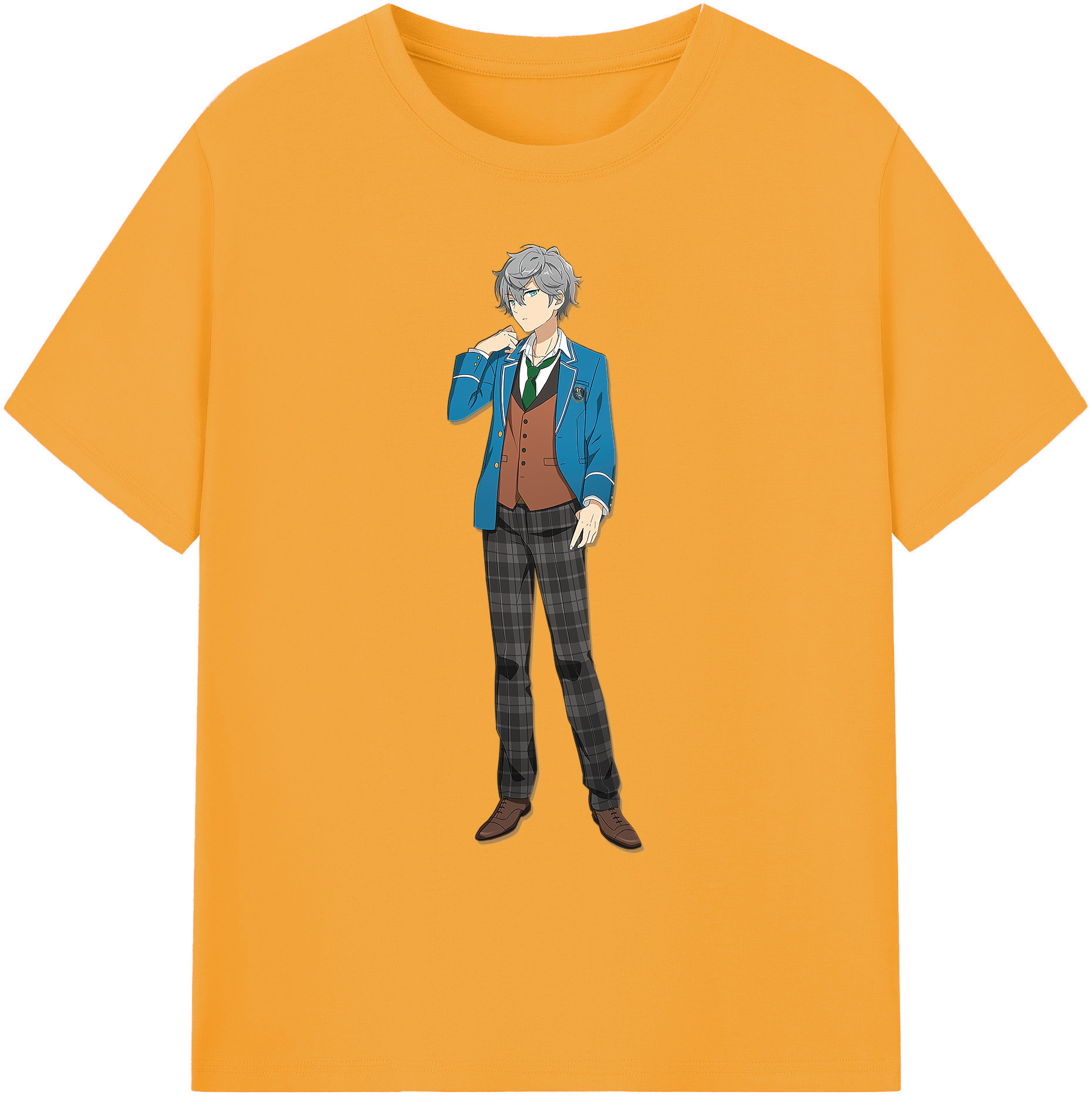 （画像用） あんさんぶるスターズ! Ensemble Stars 綿100％ メンズ半袖Tシャツ｜肌触りやわらか＆通気性