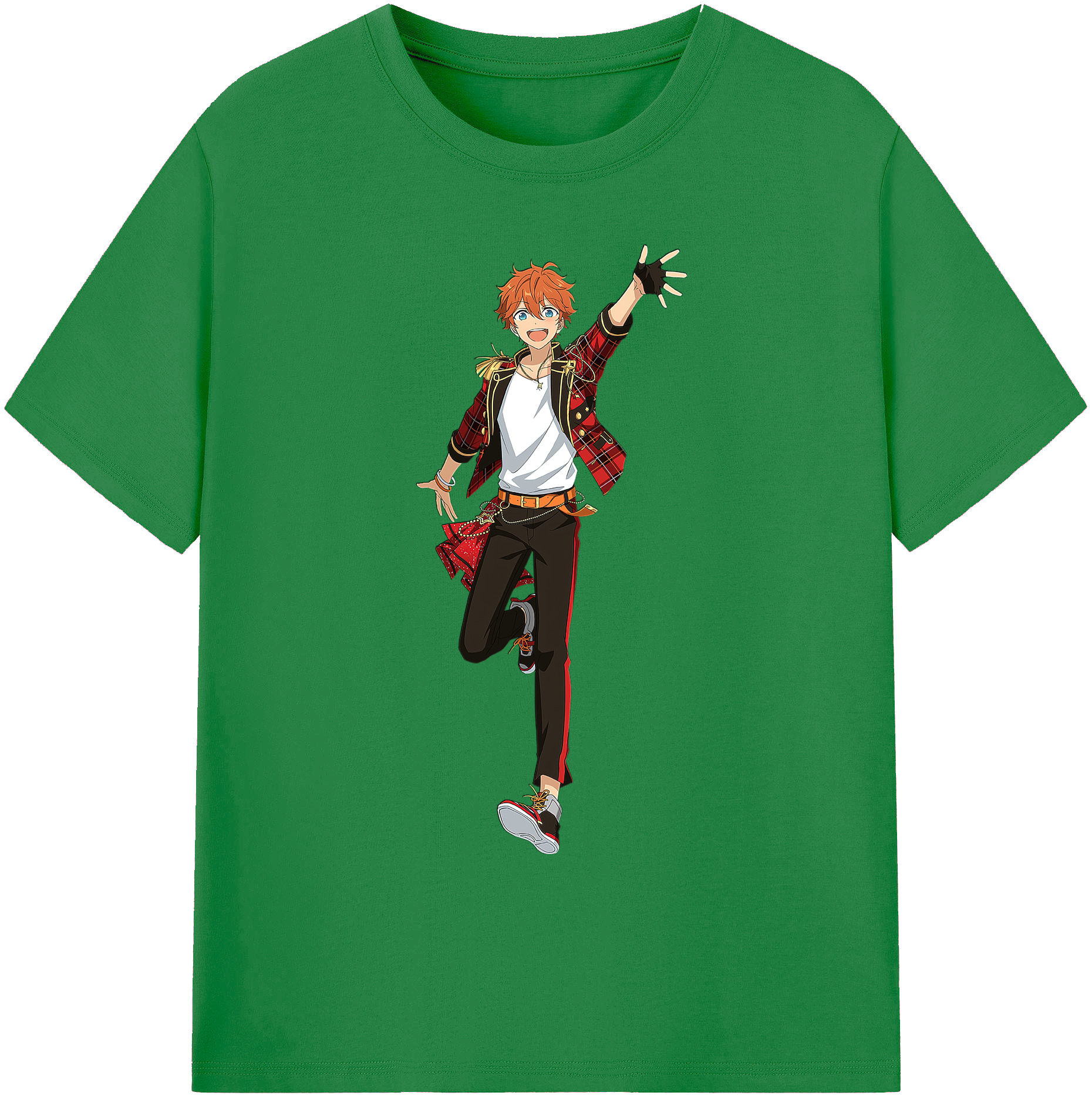 （画像用） あんさんぶるスターズ! Ensemble Stars 綿100％ メンズ半袖Tシャツ｜肌触りやわらか＆通気性