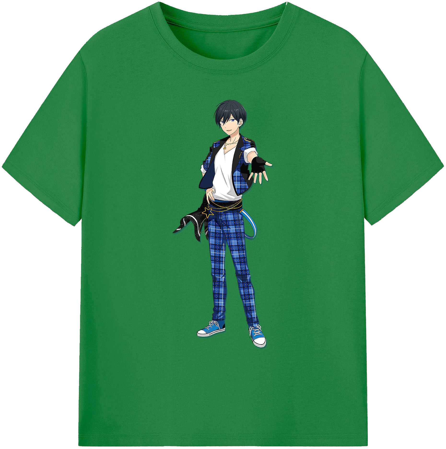 （画像用） あんさんぶるスターズ! Ensemble Stars 綿100％ メンズ半袖Tシャツ｜肌触りやわらか＆通気性