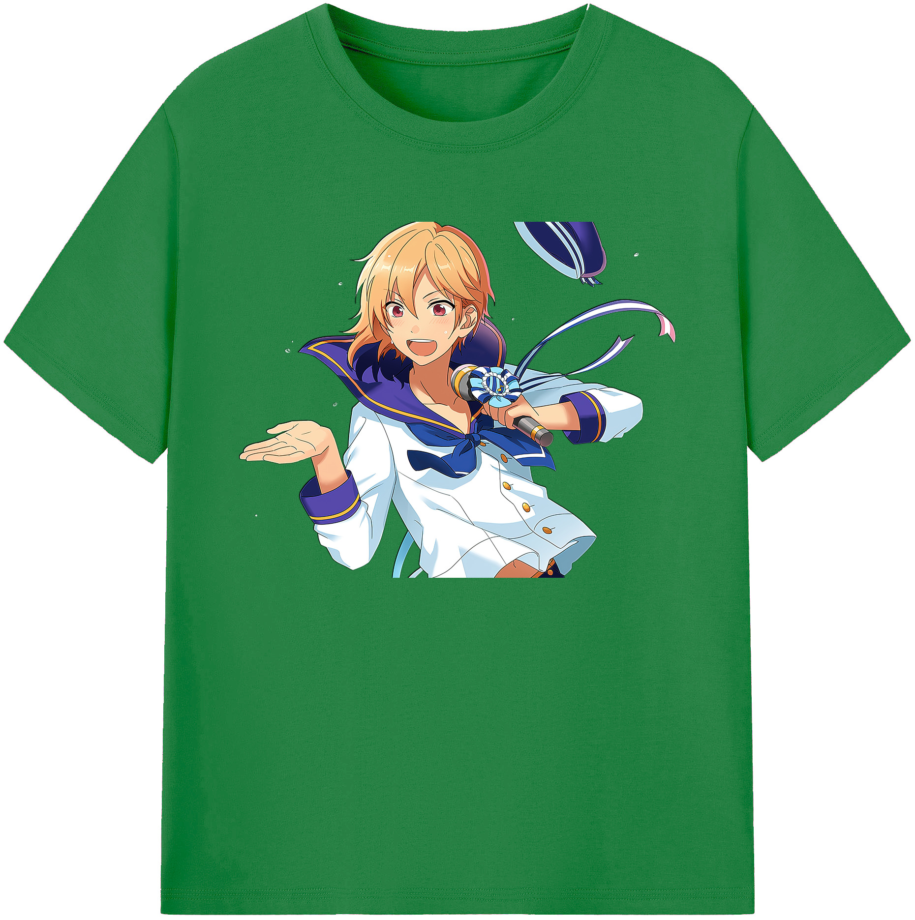 （画像用） あんさんぶるスターズ! Ensemble Stars 綿100％ メンズ半袖Tシャツ｜肌触りやわらか＆通気性