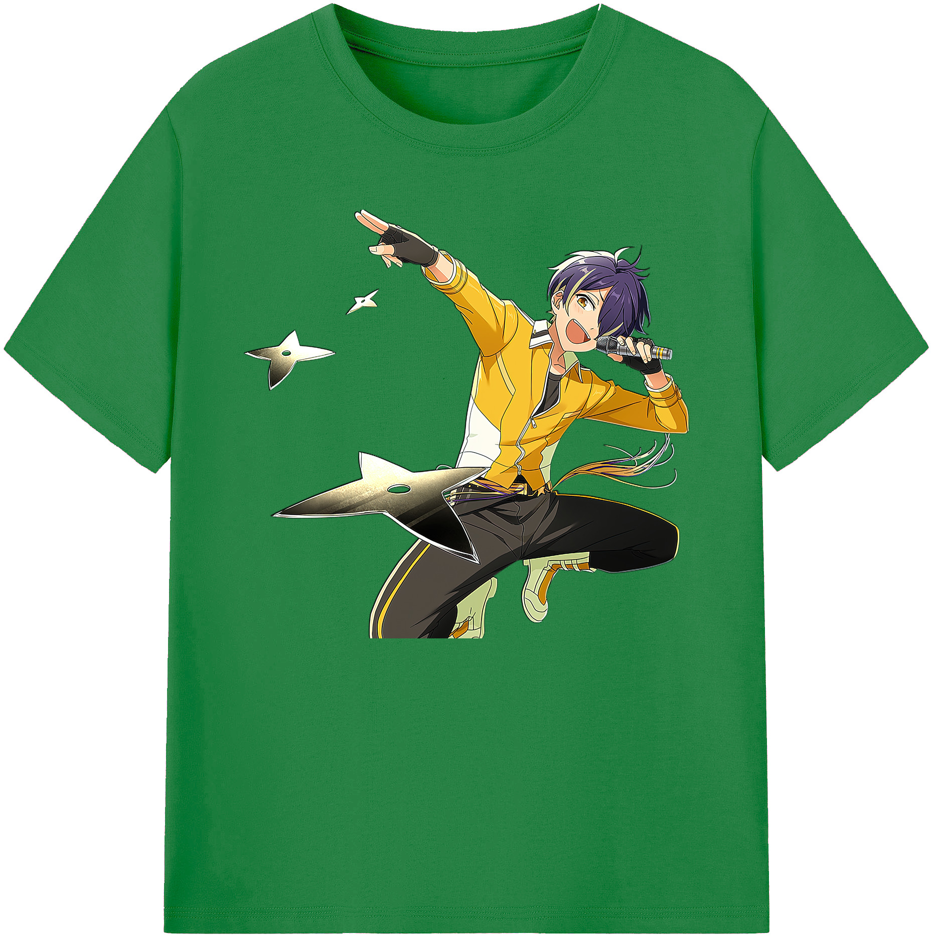 （画像用） あんさんぶるスターズ! Ensemble Stars 綿100％ メンズ半袖Tシャツ｜肌触りやわらか＆通気性