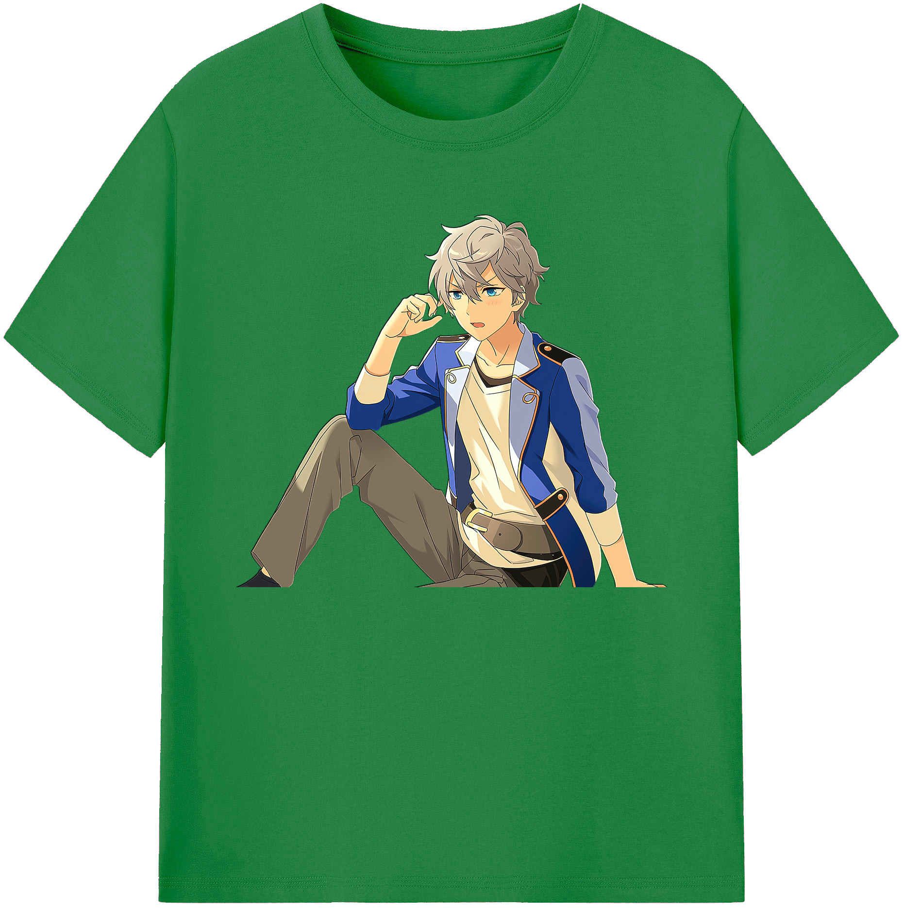 （画像用） あんさんぶるスターズ! Ensemble Stars 綿100％ メンズ半袖Tシャツ｜肌触りやわらか＆通気性