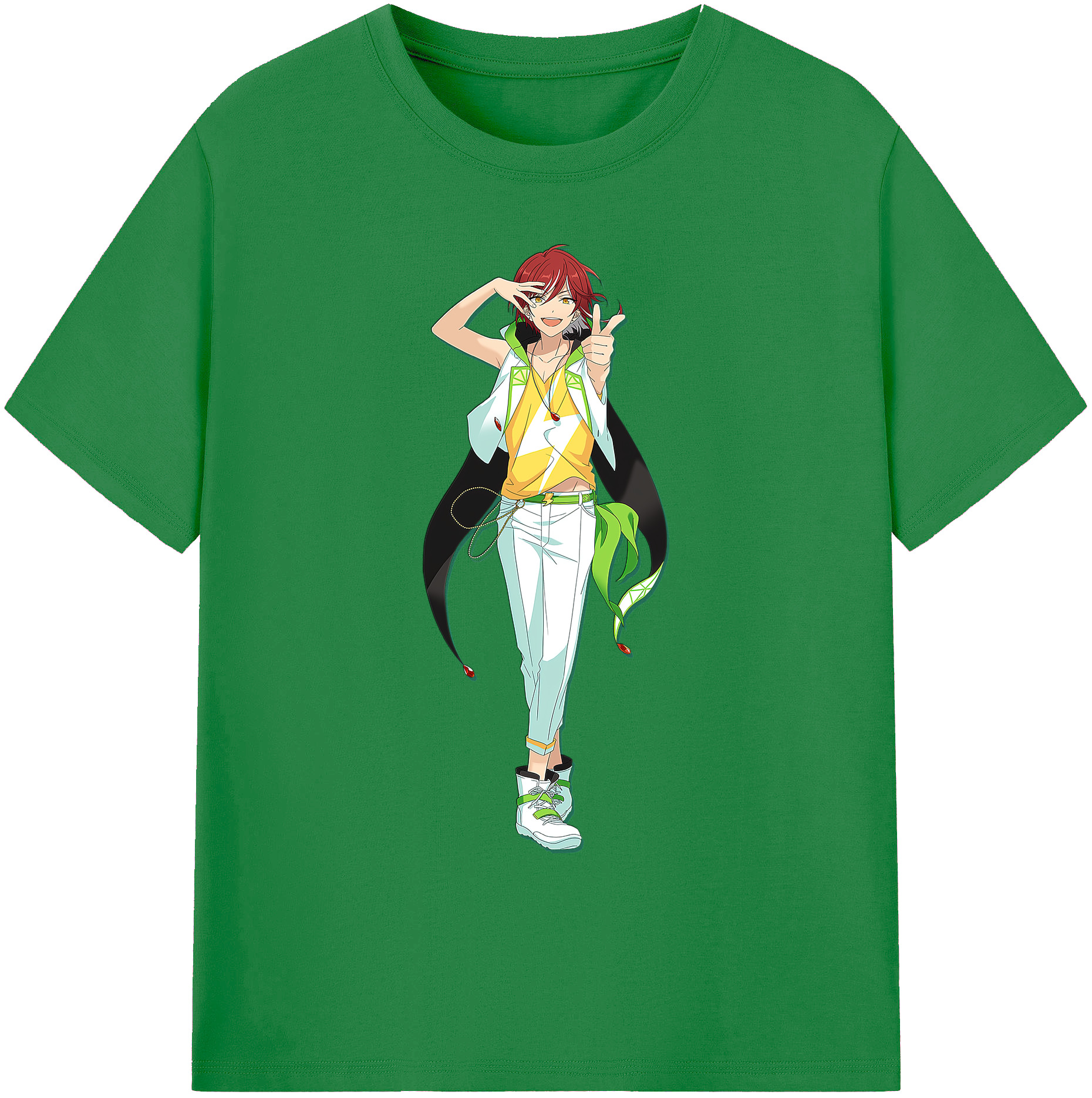 （画像用） あんさんぶるスターズ! Ensemble Stars 綿100％ メンズ半袖Tシャツ｜肌触りやわらか＆通気性