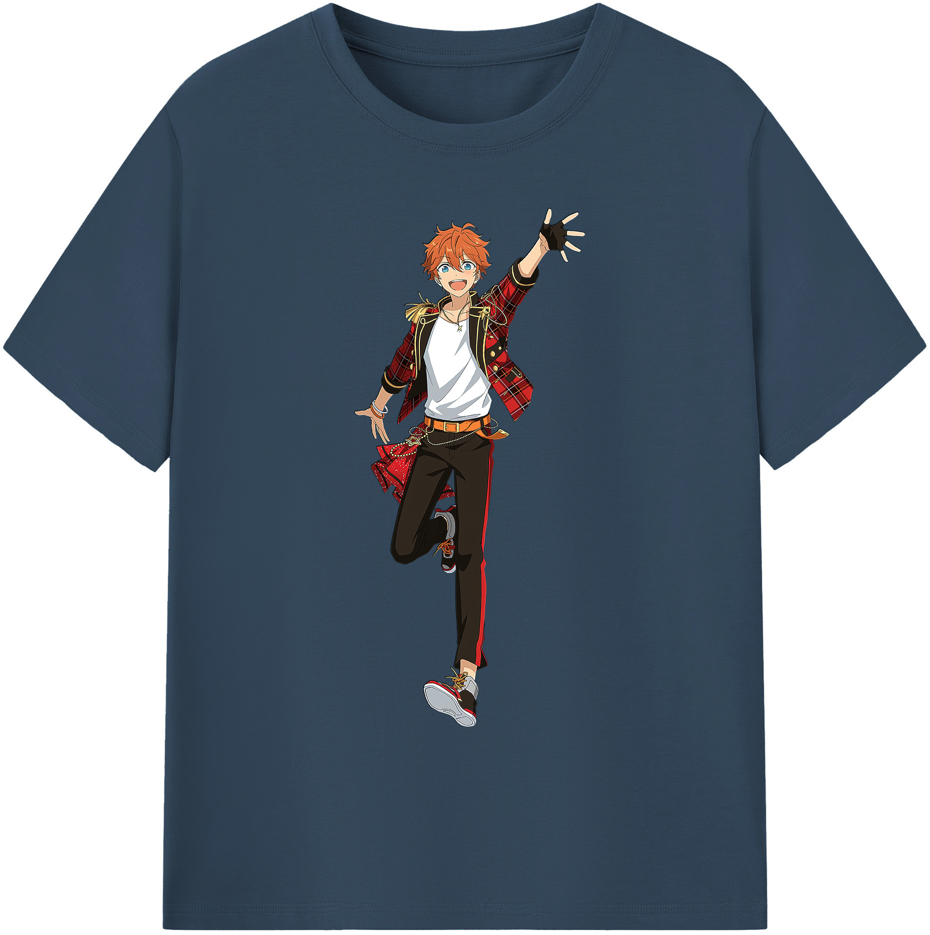 （画像用） あんさんぶるスターズ! Ensemble Stars 綿100％ メンズ半袖Tシャツ｜肌触りやわらか＆通気性