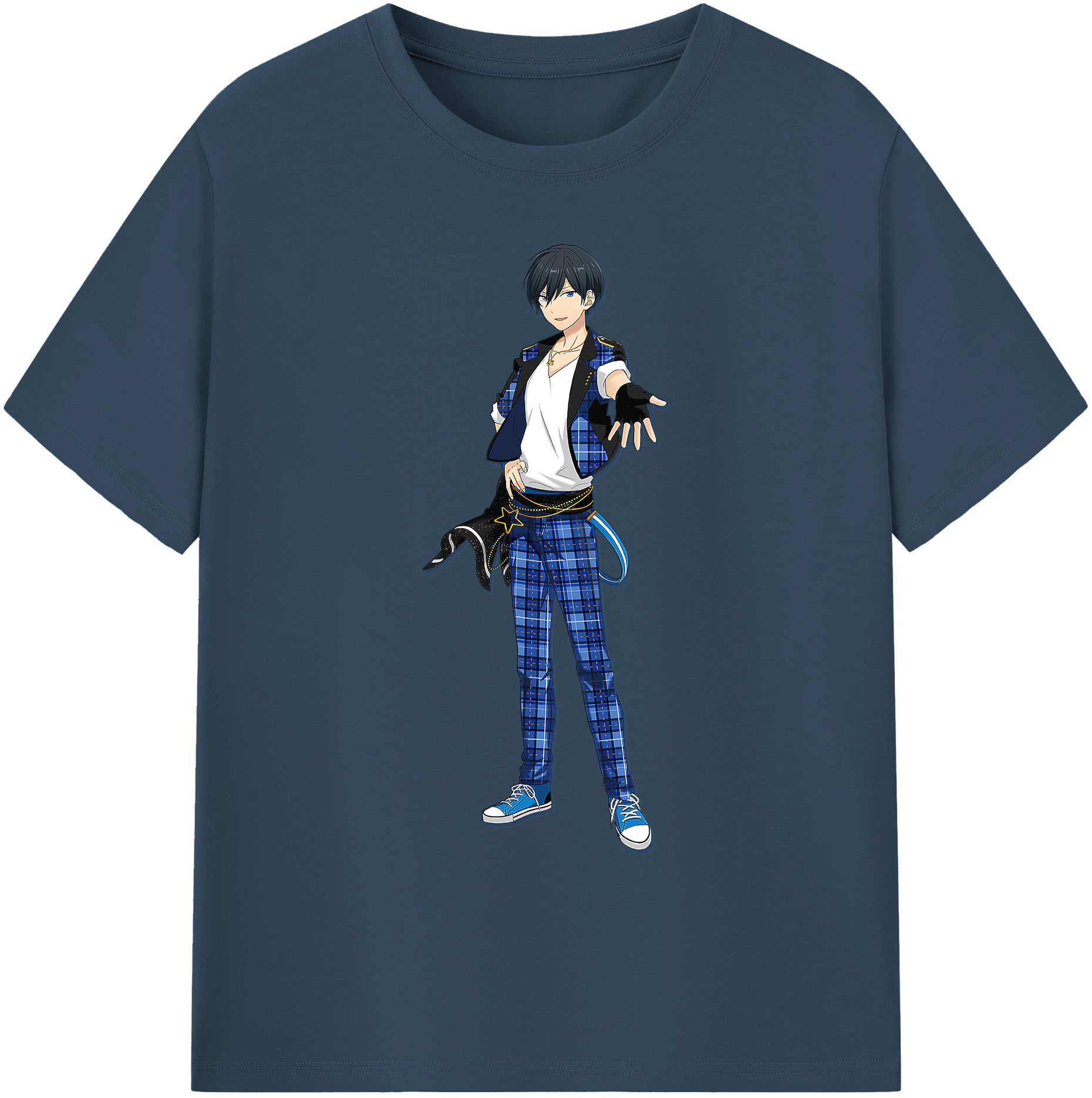 （画像用） あんさんぶるスターズ! Ensemble Stars 綿100％ メンズ半袖Tシャツ｜肌触りやわらか＆通気性