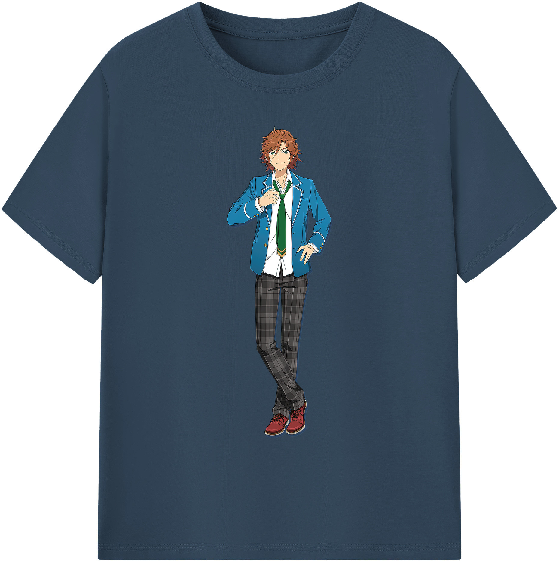 （画像用） あんさんぶるスターズ! Ensemble Stars 綿100％ メンズ半袖Tシャツ｜肌触りやわらか＆通気性