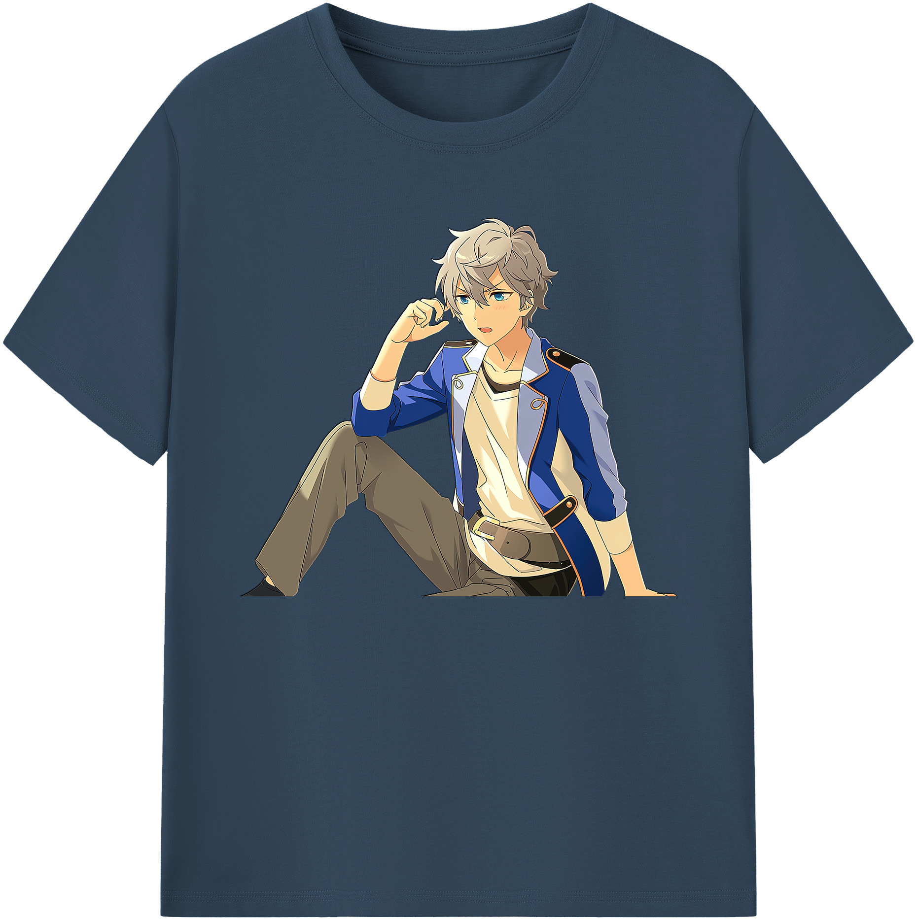 （画像用） あんさんぶるスターズ! Ensemble Stars 綿100％ メンズ半袖Tシャツ｜肌触りやわらか＆通気性