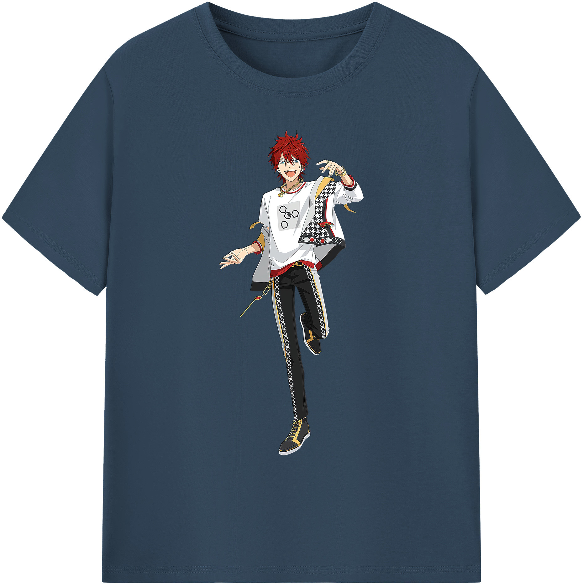 （画像用） あんさんぶるスターズ! Ensemble Stars 綿100％ メンズ半袖Tシャツ｜肌触りやわらか＆通気性