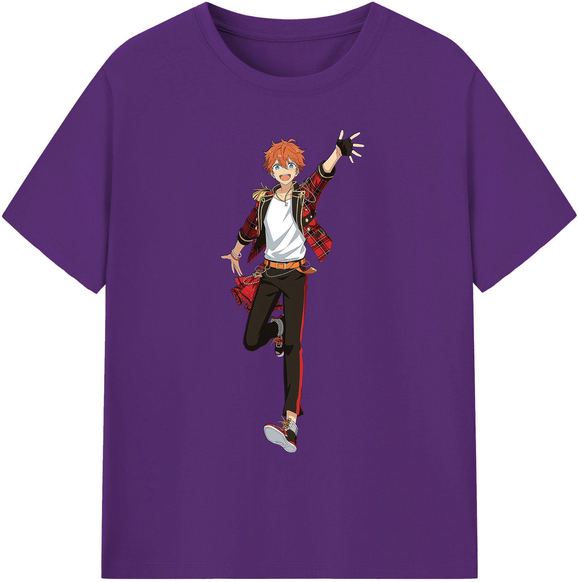 （画像用） あんさんぶるスターズ! Ensemble Stars 綿100％ メンズ半袖Tシャツ｜肌触りやわらか＆通気性