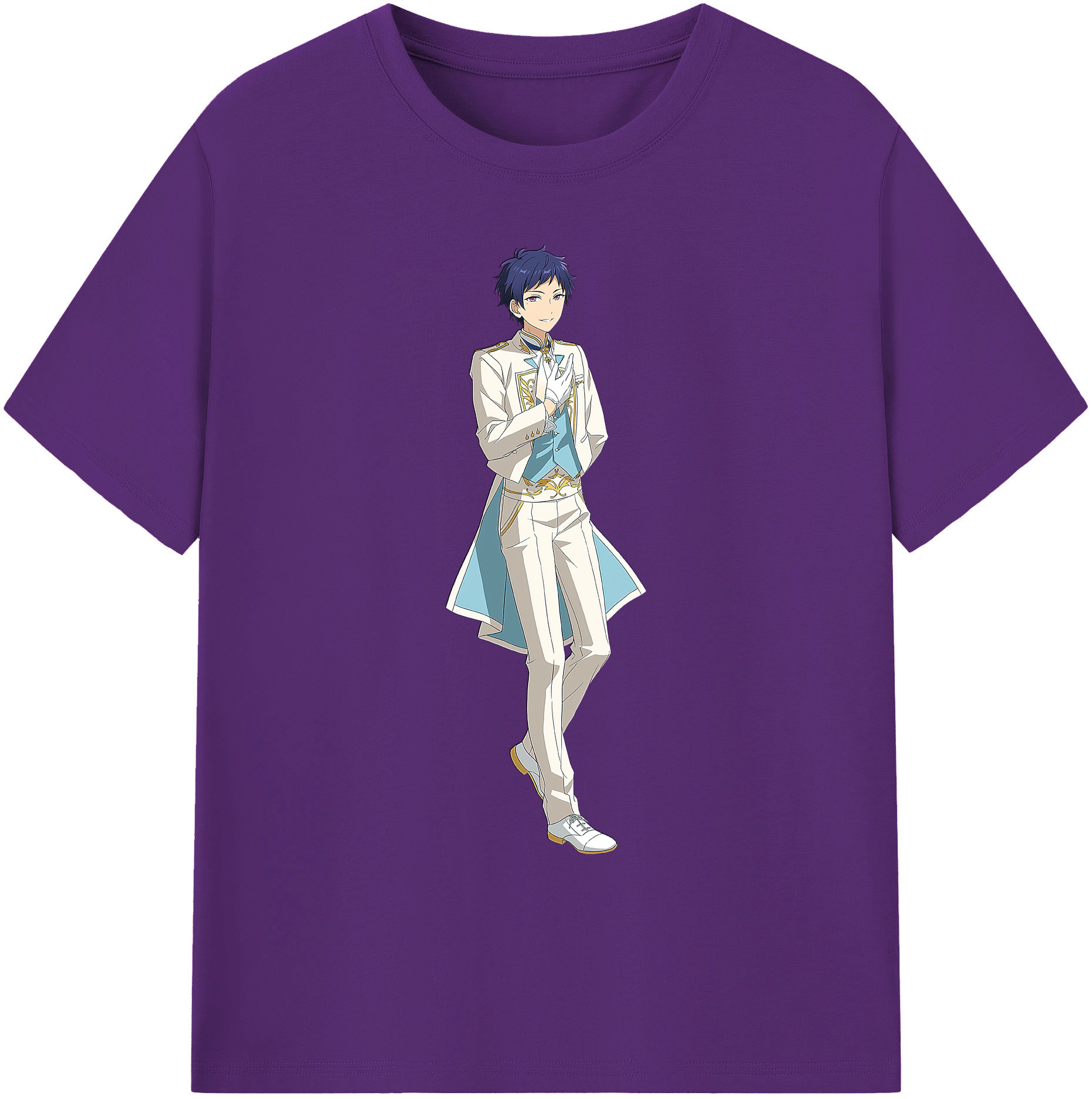 （画像用） あんさんぶるスターズ! Ensemble Stars 綿100％ メンズ半袖Tシャツ｜肌触りやわらか＆通気性