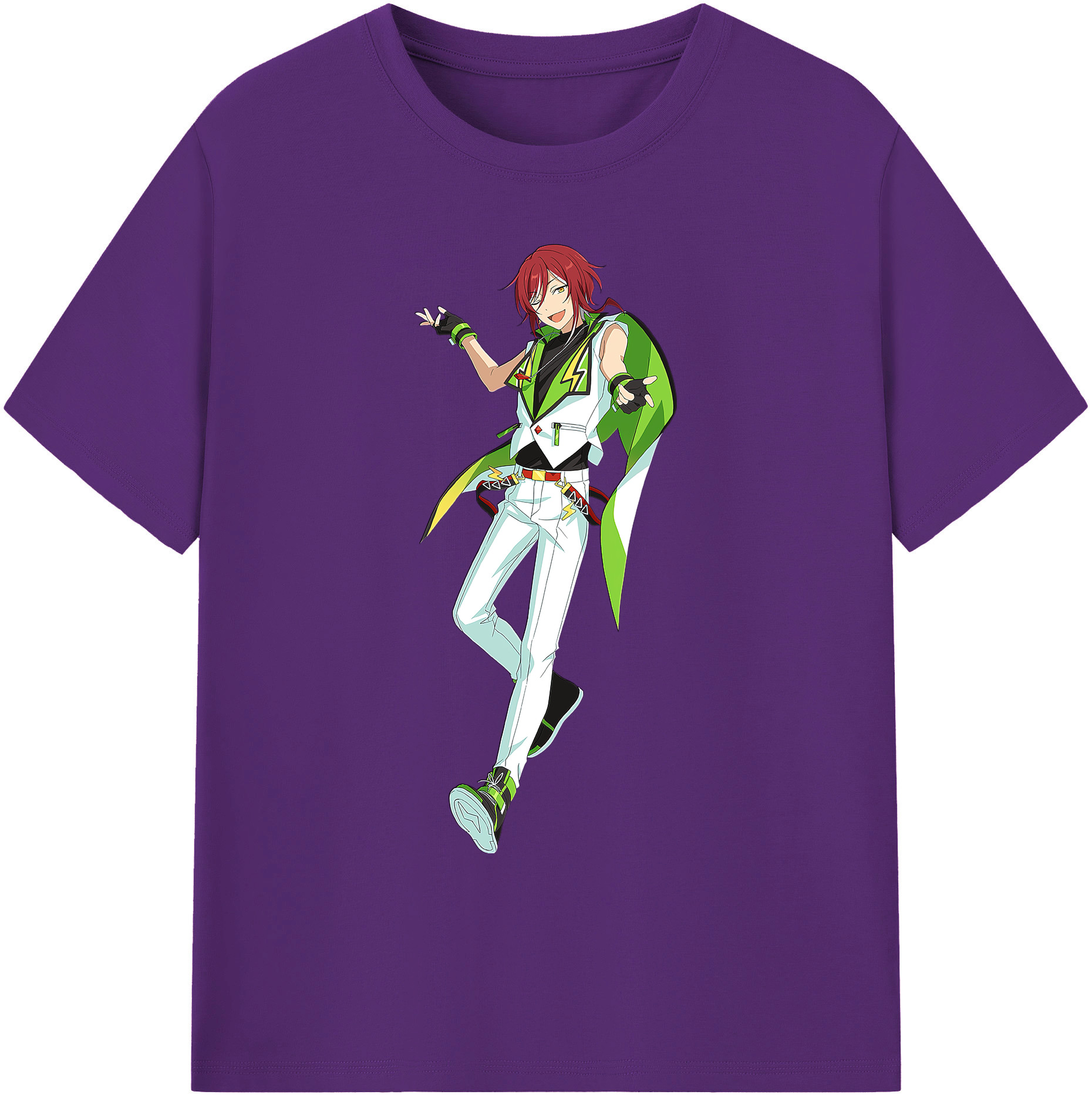 （画像用） あんさんぶるスターズ! Ensemble Stars 綿100％ メンズ半袖Tシャツ｜肌触りやわらか＆通気性
