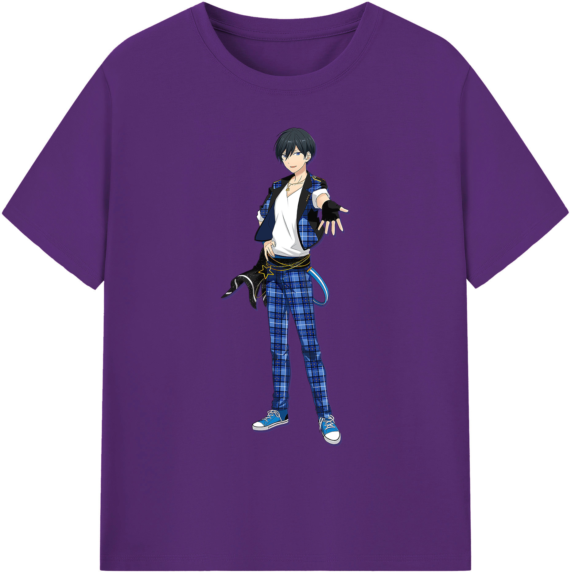 （画像用） あんさんぶるスターズ! Ensemble Stars 綿100％ メンズ半袖Tシャツ｜肌触りやわらか＆通気性